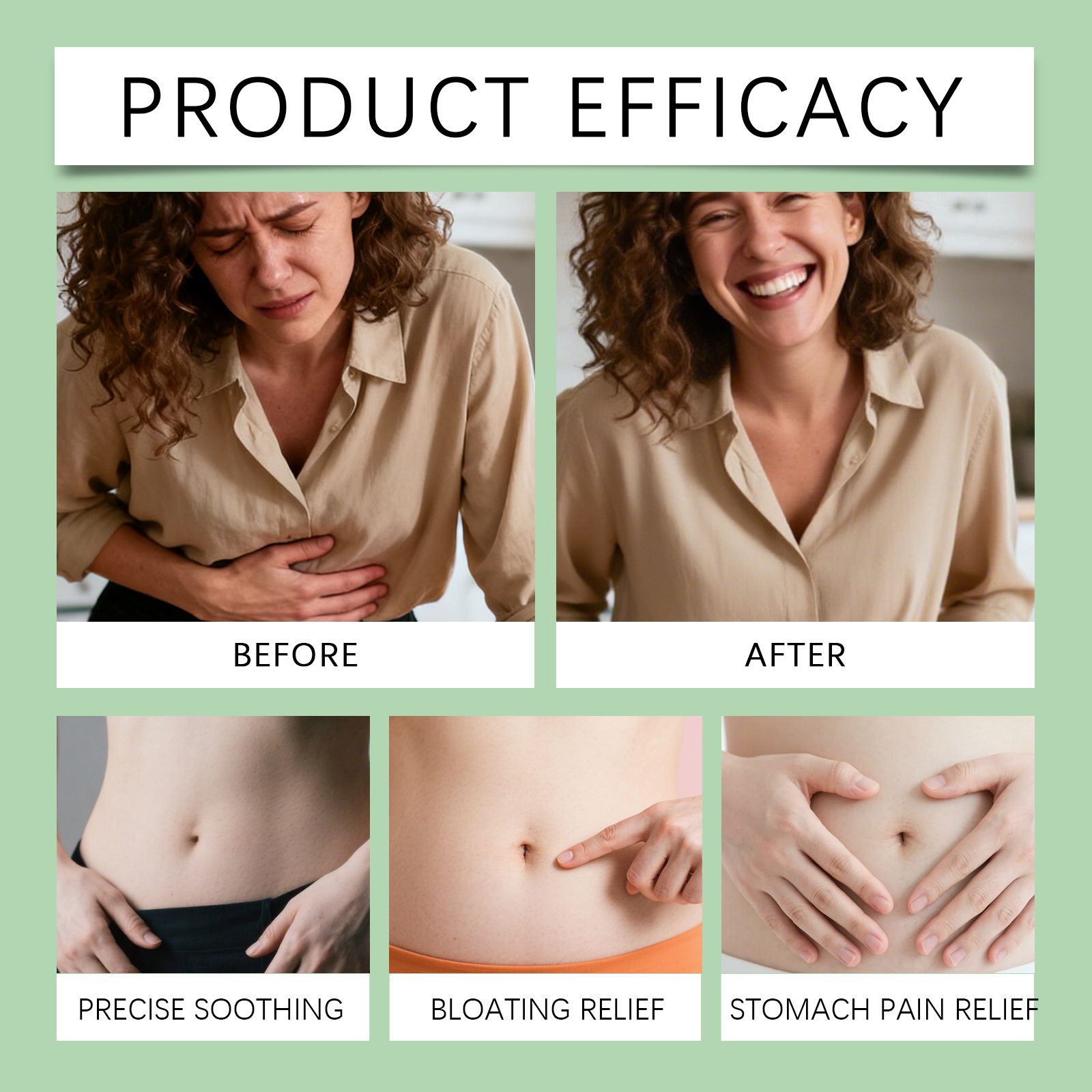 Abdominal Care Cream Daily Mild Soft Moisturize Abdominal Skin Protect Abdominal Discomfort Gentle Smear Care