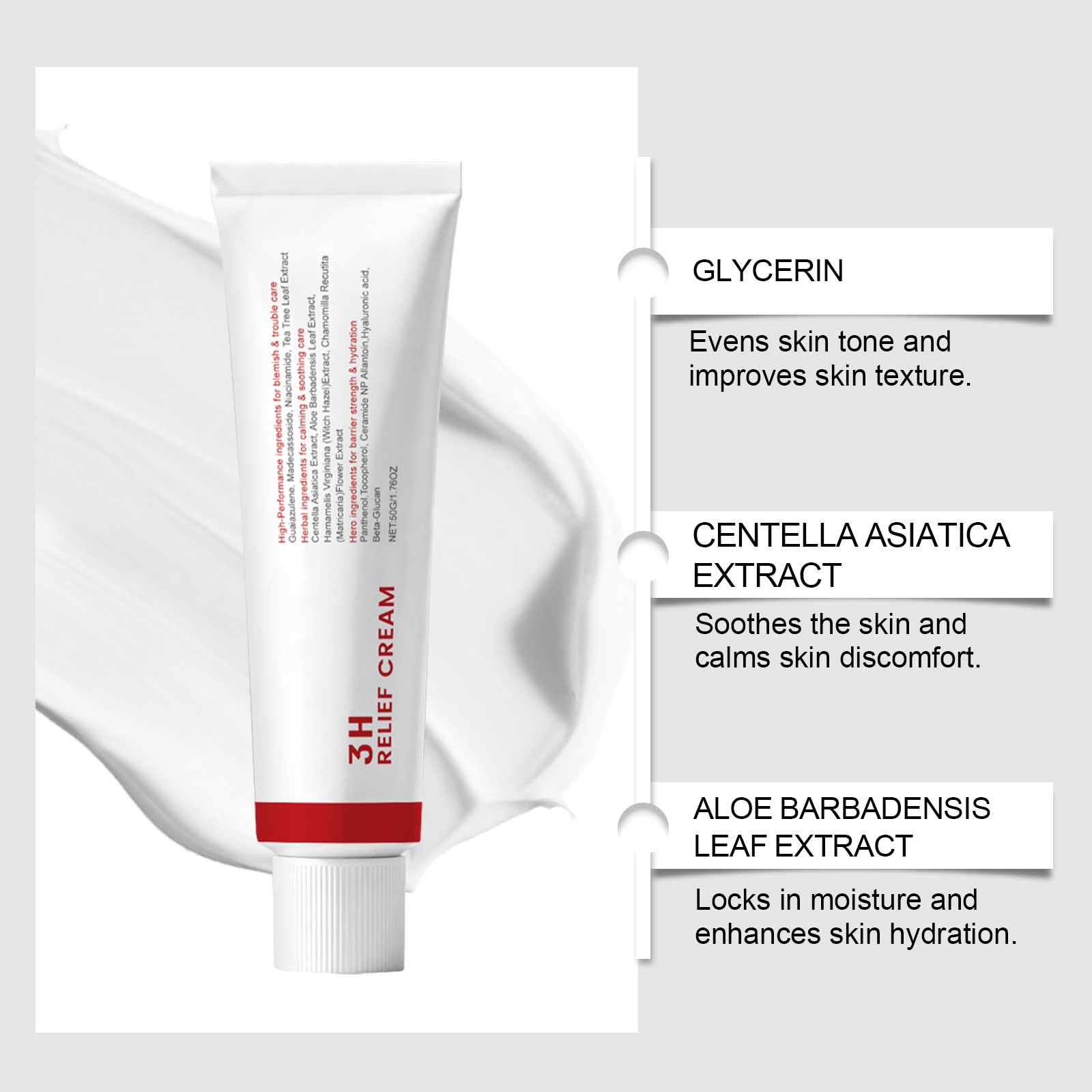Centella Asiatica Care Cream Refreshing Hydrating Facial Skin Moisturizing Daily Face Lotion