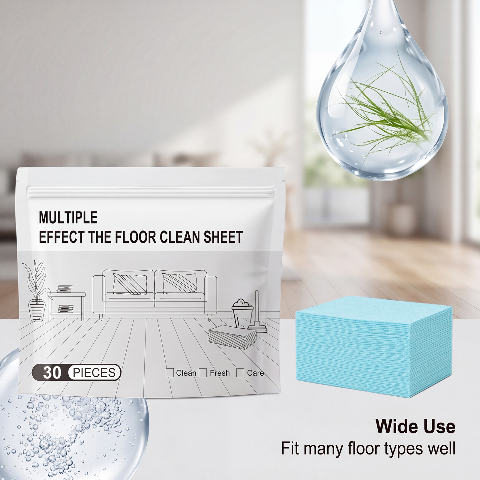 Multi Effect Floor Cleaning Tablets Sixty Pieces Easy Dissolve Deep Clean Safe Mild Multi Floor Applicable