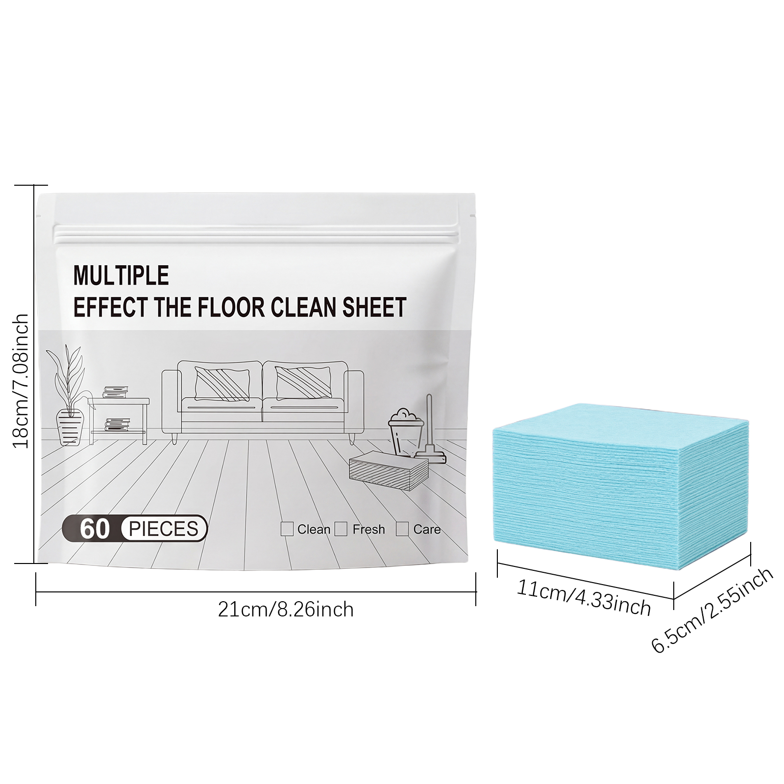 Multi Effect Floor Cleaning Tablets Sixty Pieces Easy Dissolve Deep Clean Safe Mild Multi Floor Applicable