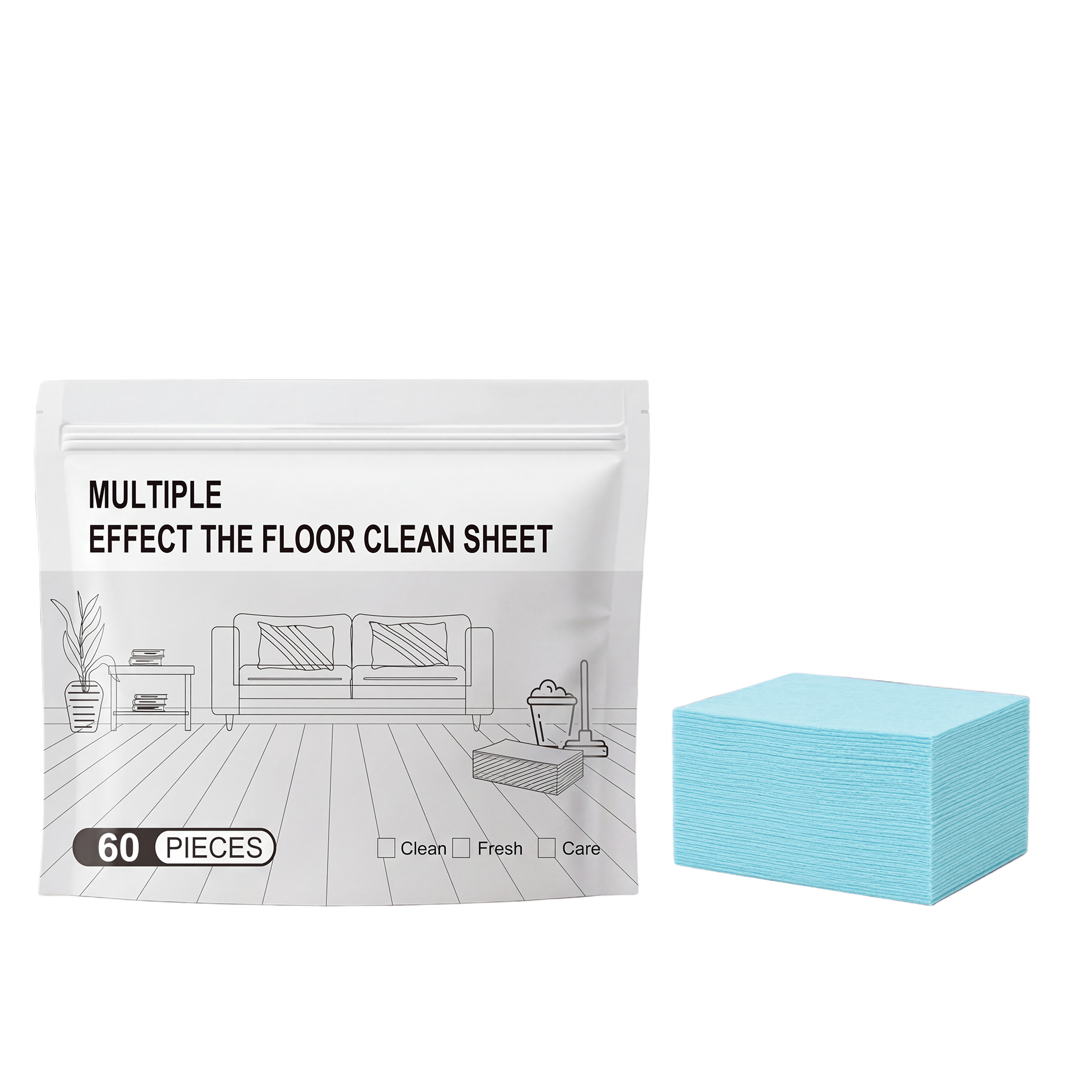 Multi Effect Floor Cleaning Tablets Sixty Pieces Easy Dissolve Deep Clean Safe Mild Multi Floor Applicable