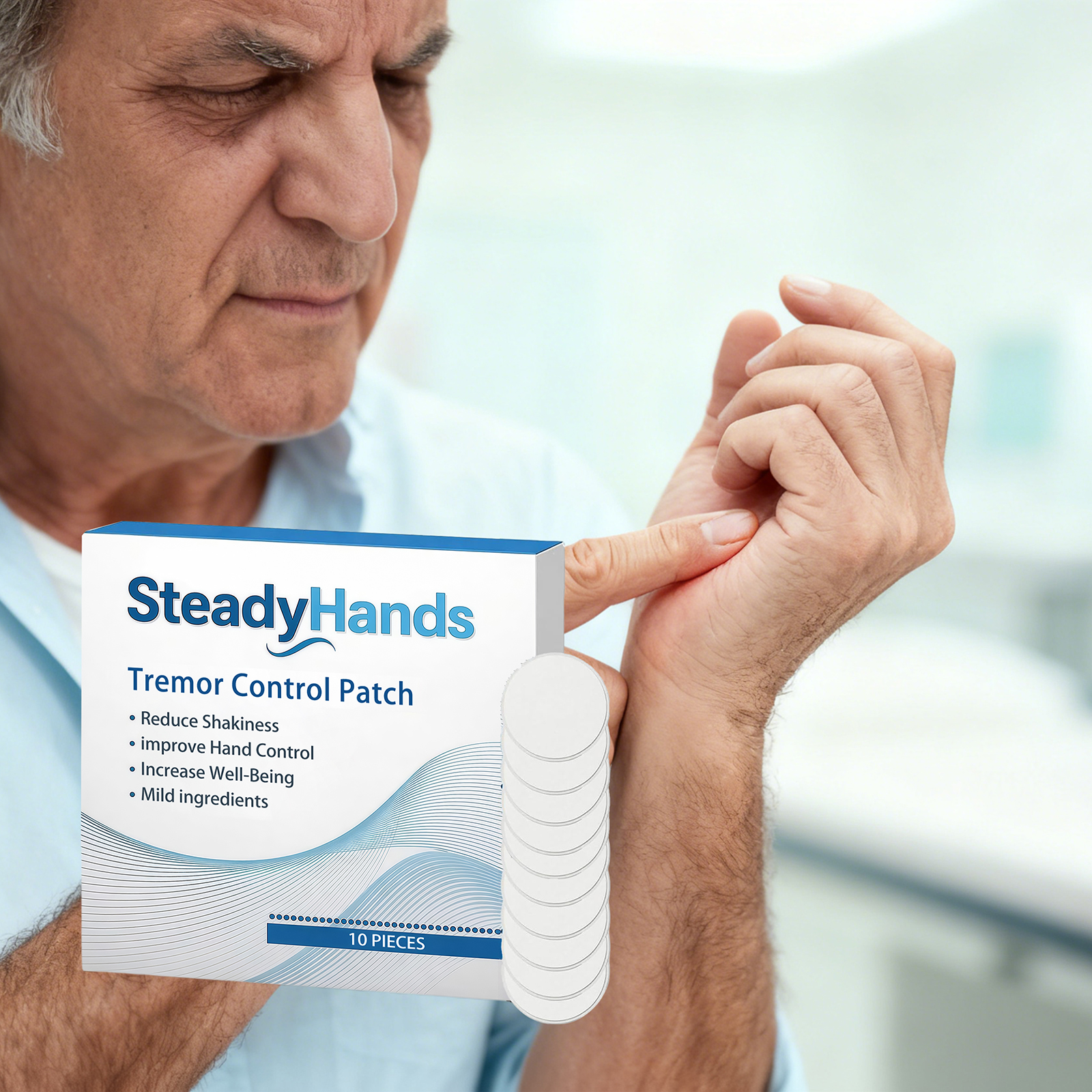 Hand Tremor Patch Gentle Skin Friendly Invisible Comfort Fits Wrist Easy Carry Help Hand Stabilize