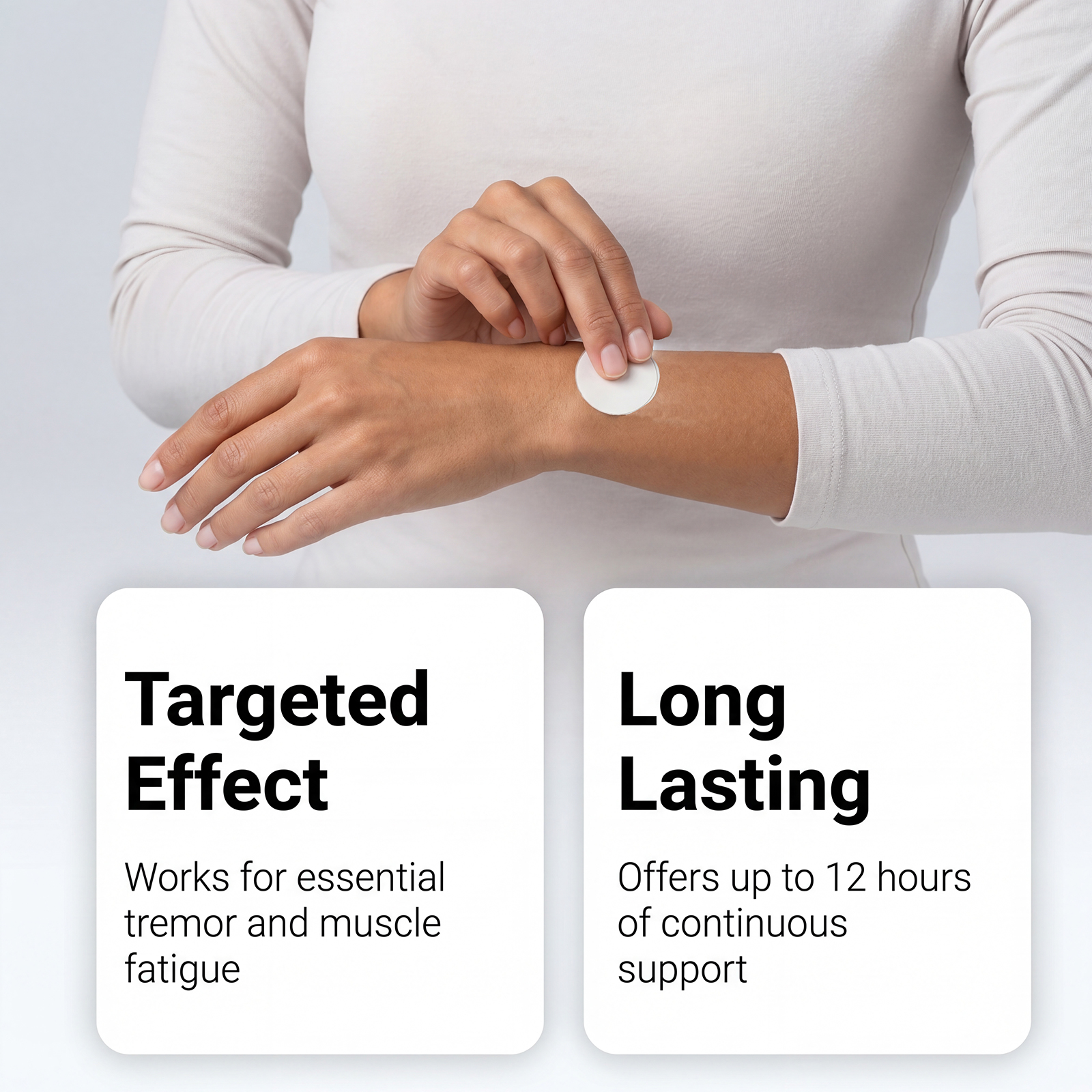 Hand Tremor Patch Gentle Skin Friendly Invisible Comfort Fits Wrist Easy Carry Help Hand Stabilize