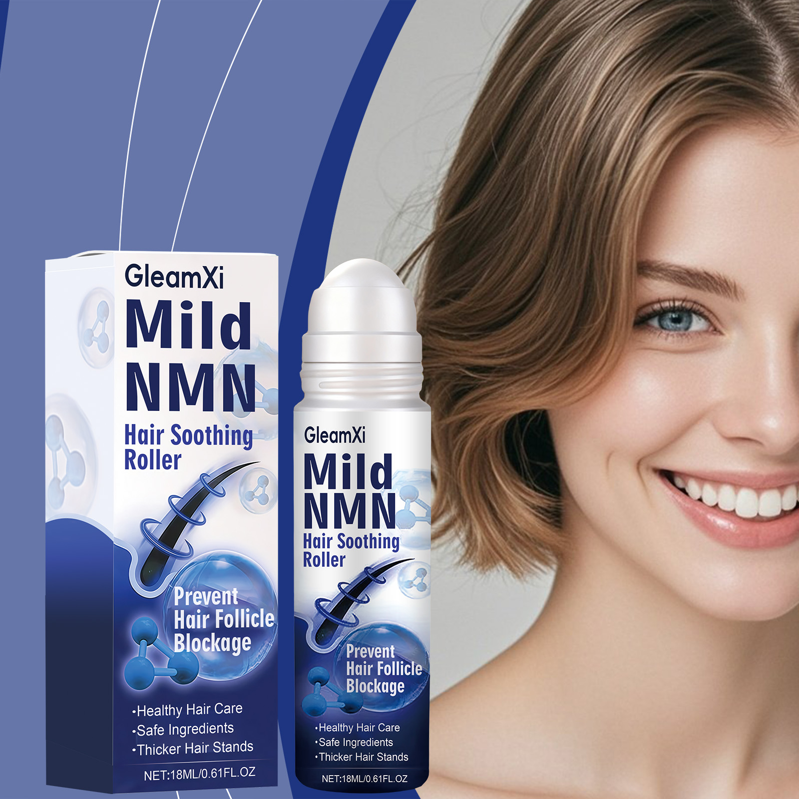 Hair Care Roller Essence Mildly Moisturizes Hair Soft Light Shiny Tresses Portable Application