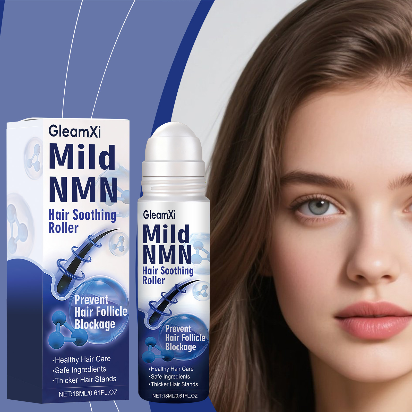 Hair Care Roller Essence Mildly Moisturizes Hair Soft Light Shiny Tresses Portable Application