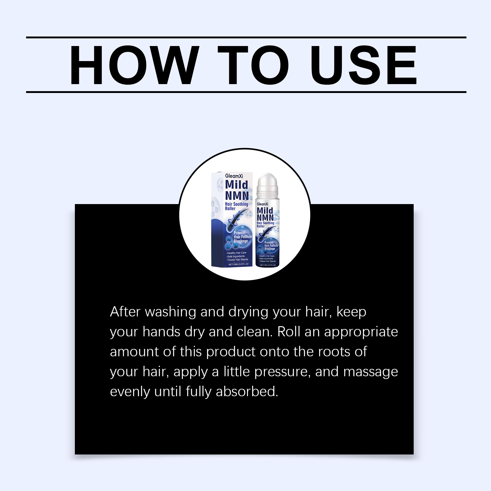 Hair Care Roller Essence Mildly Moisturizes Hair Soft Light Shiny Tresses Portable Application