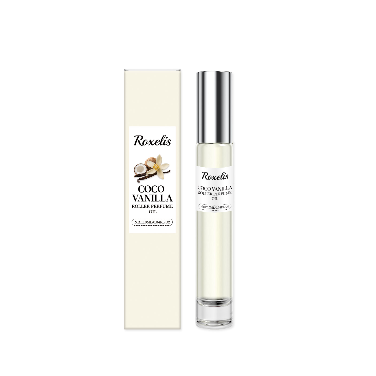 Coconut Vanilla Roll On Perfume Natural Scent Portable Long Lasting Elegant Gentle Charm Fragrance