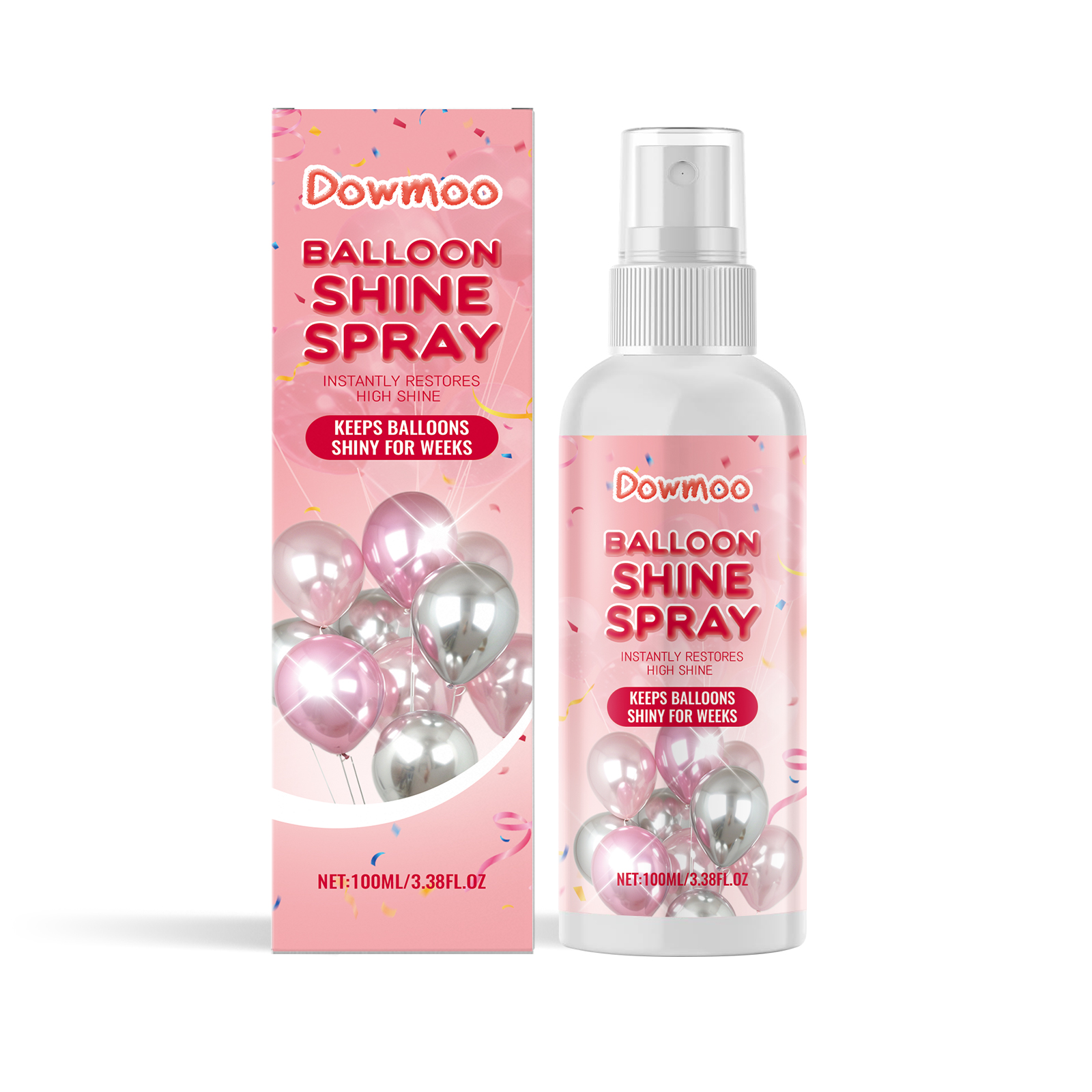 Balloon Shine Spray Creates Party Atmosphere Decor Easy To Apply Glossy Latex Balloon