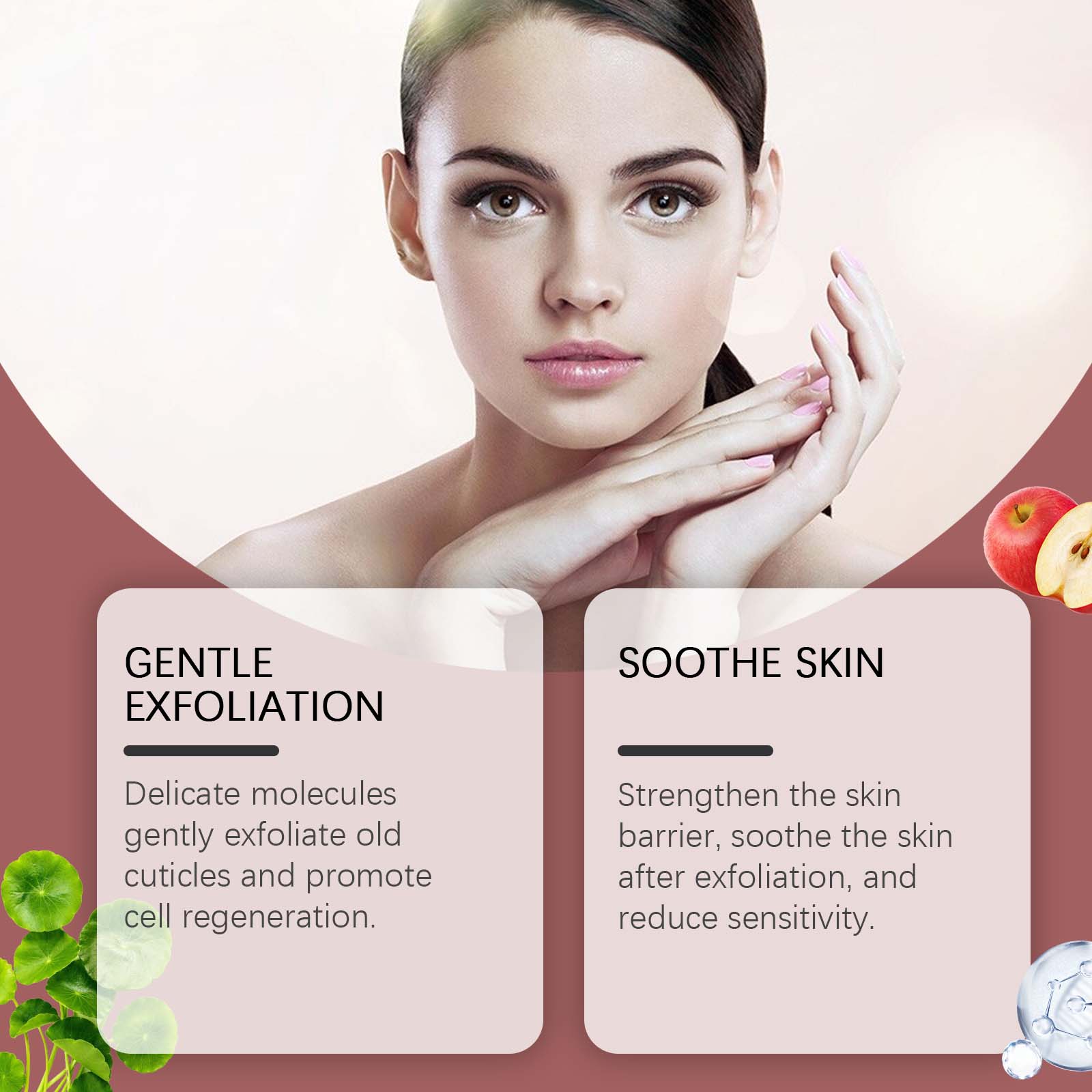 Exfoliating Brightening Dullness Serum Moisturizing Cleansing Hydrating Antiwrinkle Brightening Facial Skin Care