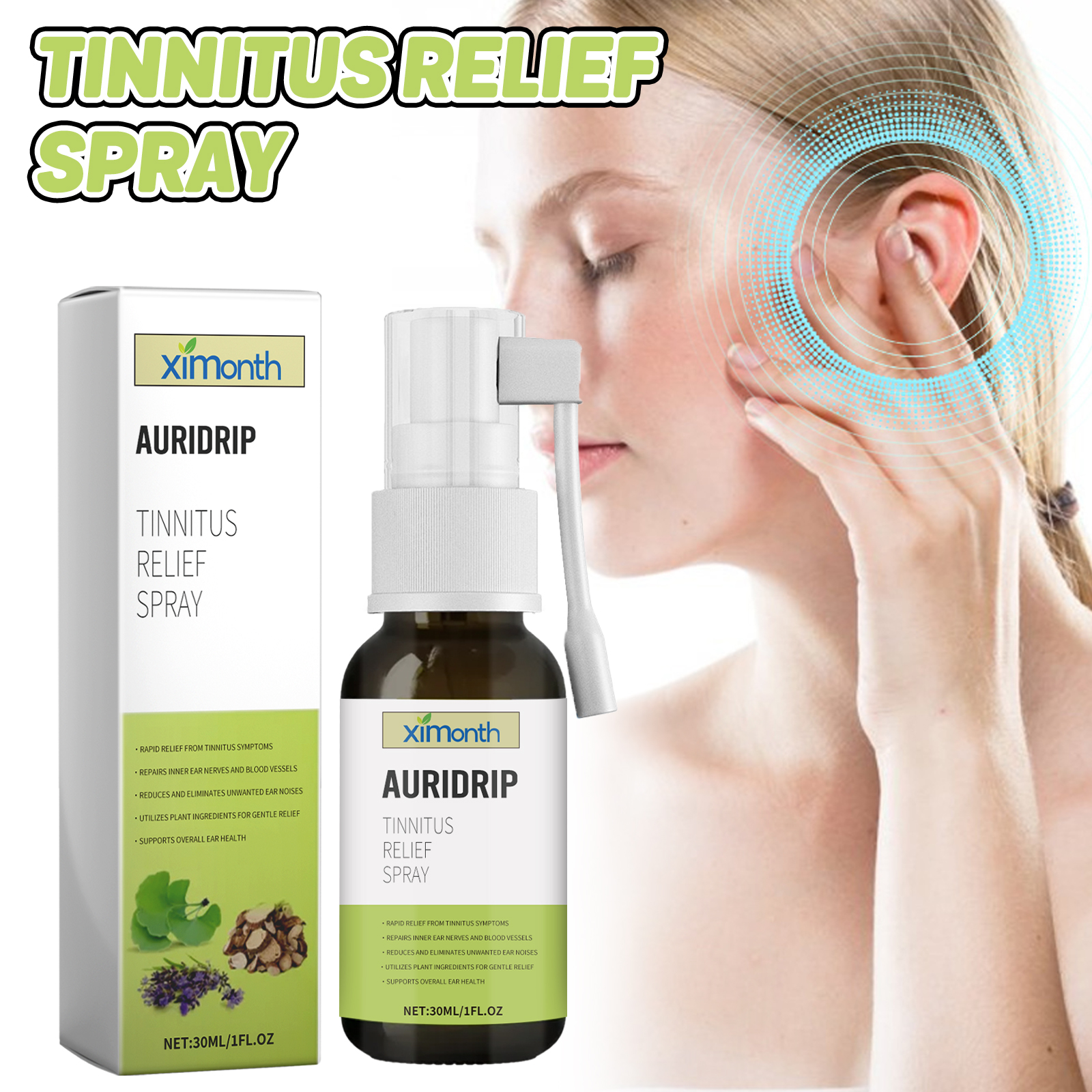 Tinnitus Relief Spray Earwax Removal Soothing Ear Care For Ear Ringing And Discomfort Daily Hearing Support