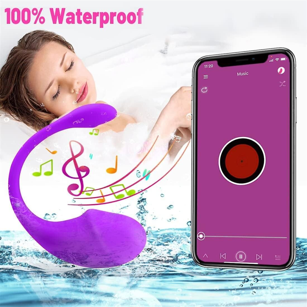 Smart Silicone Pelvic Floor Muscle Exerciser For Women Waterproof Bladder Control Exerciser Trainer With App Remote Control Rechargeable Purple