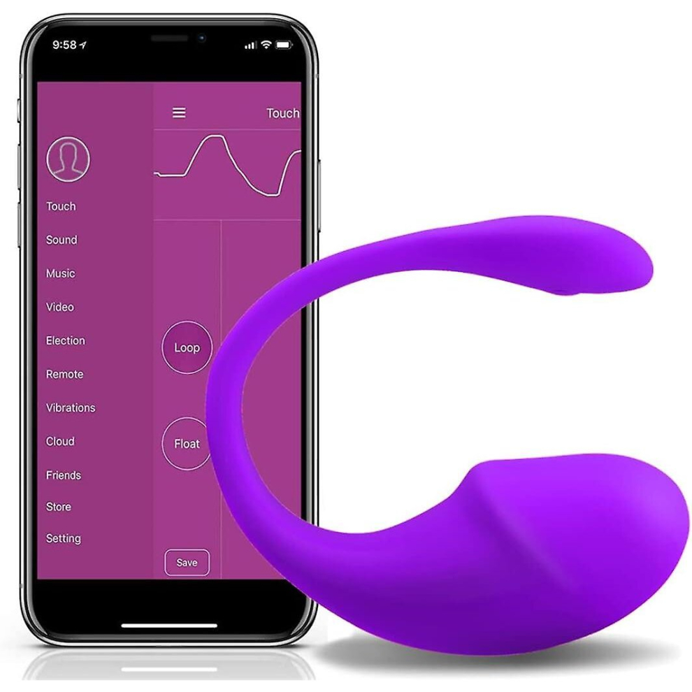 Smart Silicone Pelvic Floor Muscle Exerciser For Women Waterproof Bladder Control Exerciser Trainer With App Remote Control Rechargeable Purple