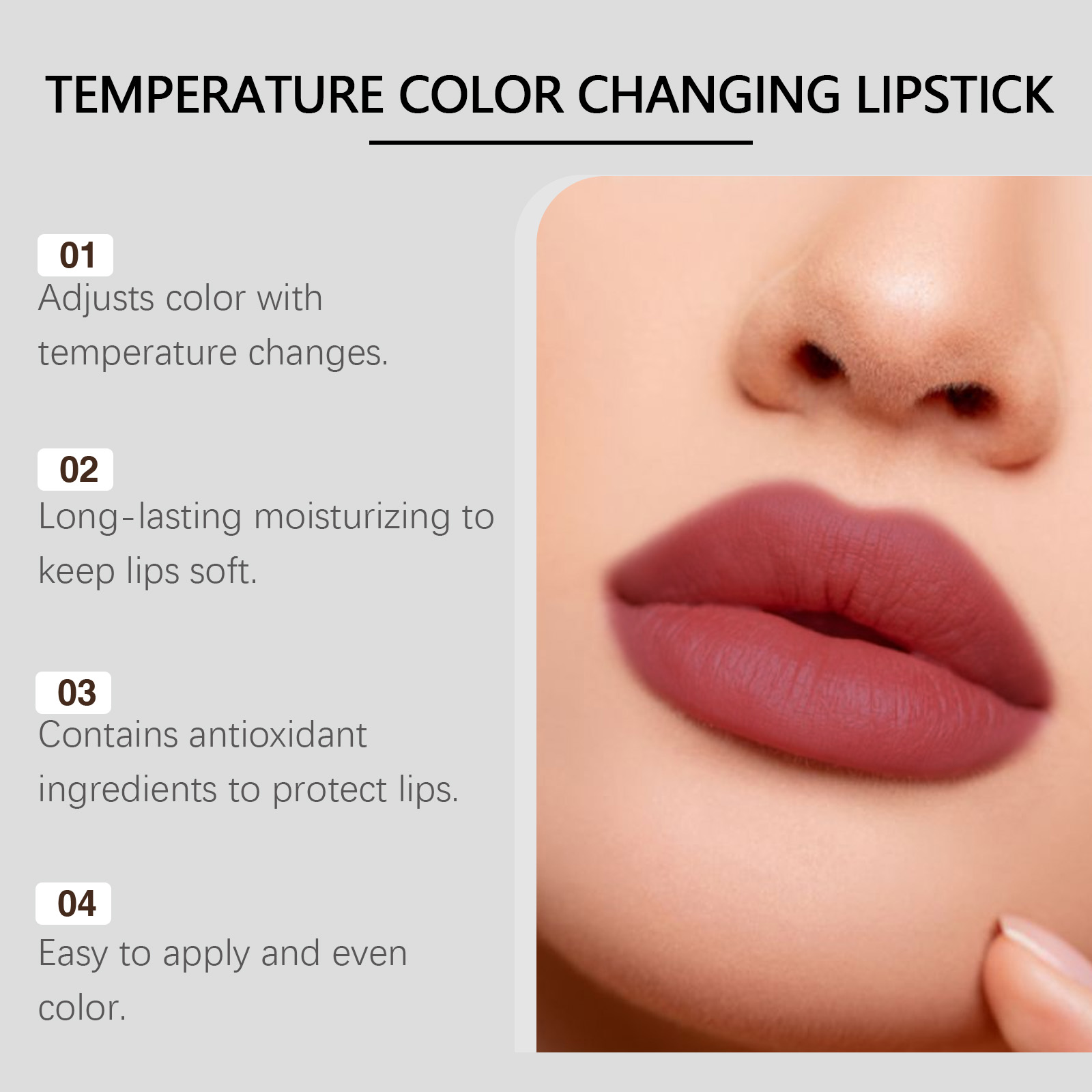 Color Changing Lip Balm Temperature Sensitive Hydrating Tinted Lip Care Daily Wear