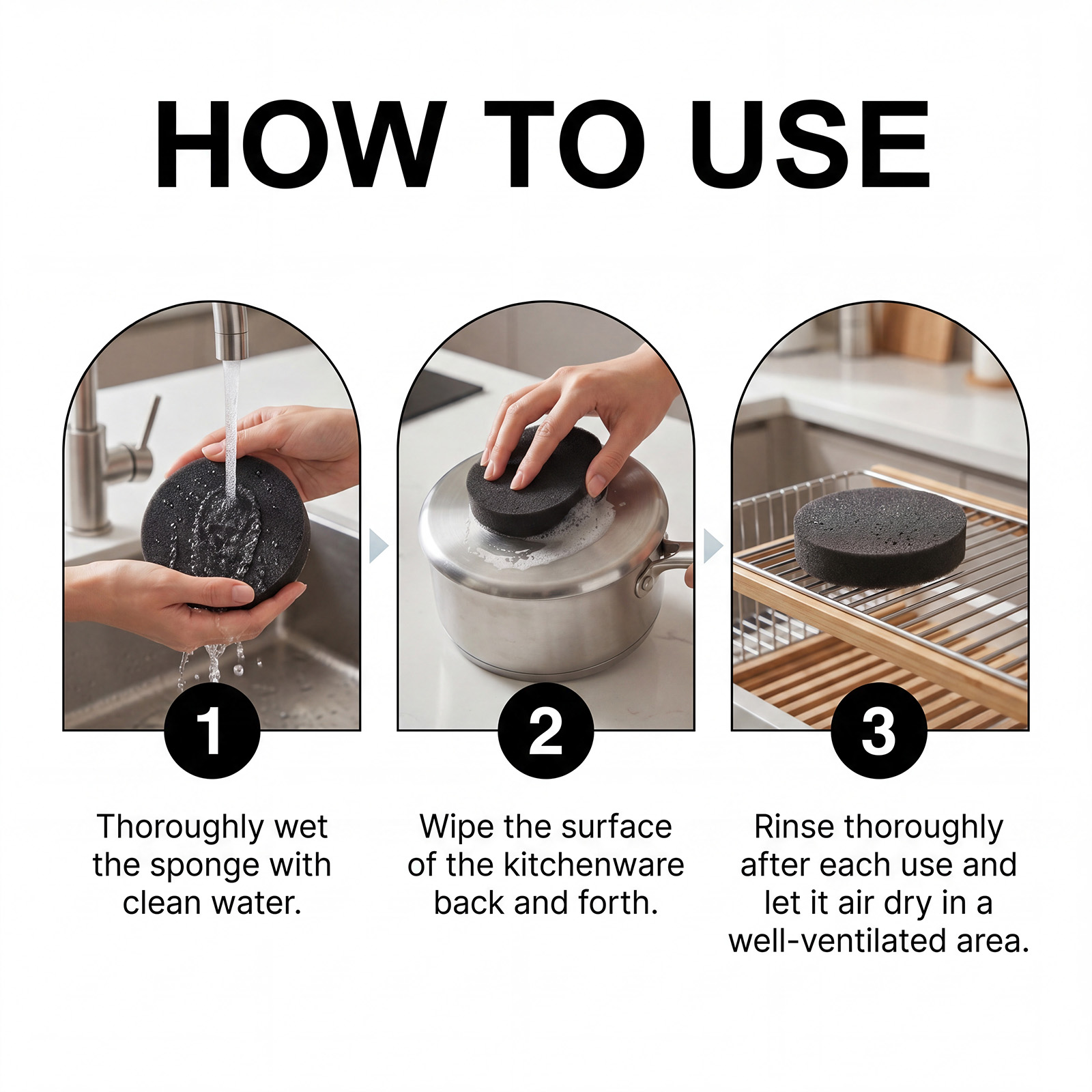 Stainless Steel Cleaning Sponge Kitchen Cookware Scrubber For Oil Stain Burnt Residue Removal Home Use