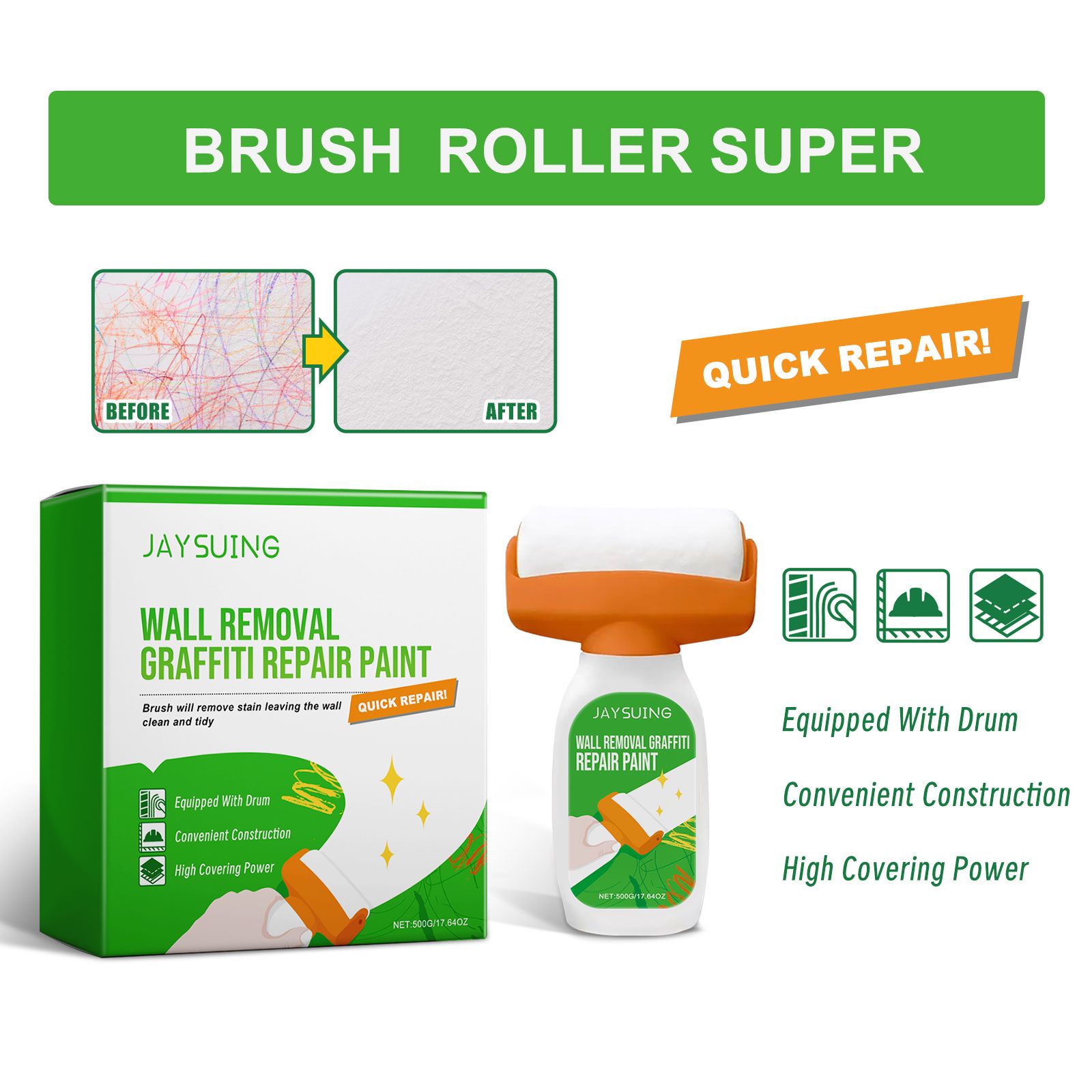Wall Graffiti Remover Repair Paint For Stain Cover And Home Wall Restoration