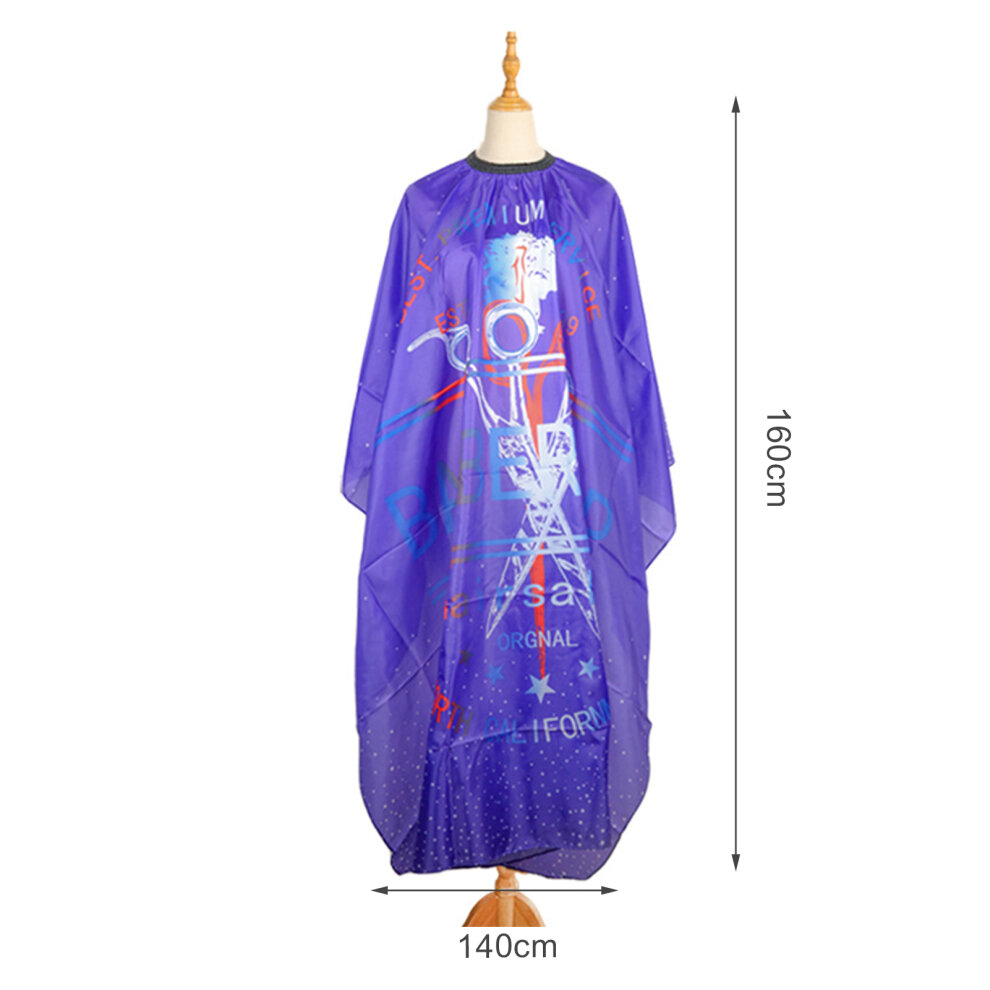 (Purple) Hairdresser Gown Soft Waterproof Large Hair Dresser Cloth for Hair Salon