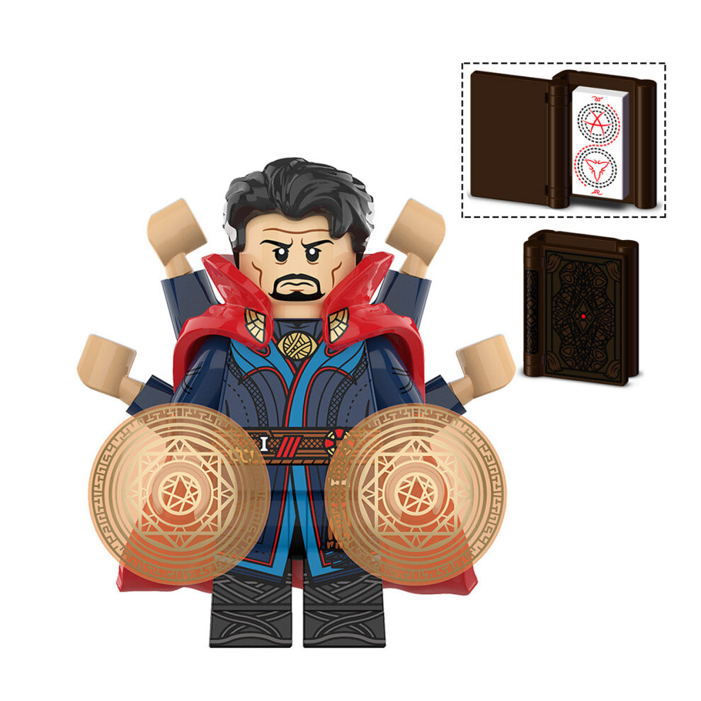 Minifigures Fit Lego Zombie Doctor Strange Mordo Scarlet Witch Miss America Building Block Building Bricks with Accessories Set of 8Pcs Collections Action Figures Gift for Kids
