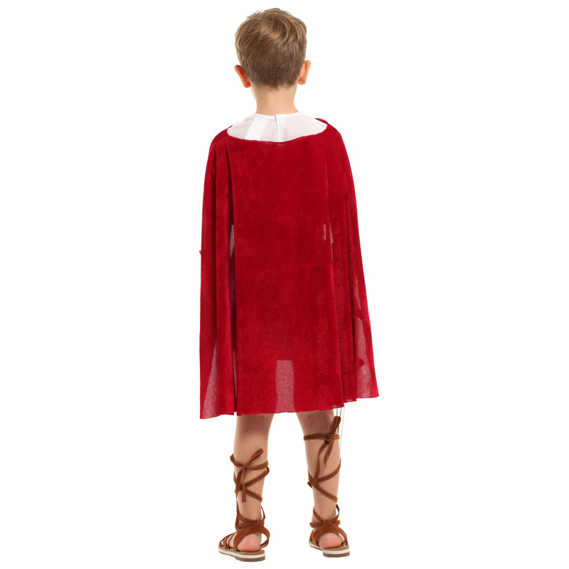 (110~120cm) Boys Roman Gladiator Costume Warrior Soldier Childrens Funny Outfits