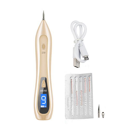 Laser Mole Plasma Remover Pen Wart Freckle Tag Nevus Dark Age Sweep Spot Tattoo Facial Beauty Skin Care Machine Cleaning Device 9 Levels LCD Display