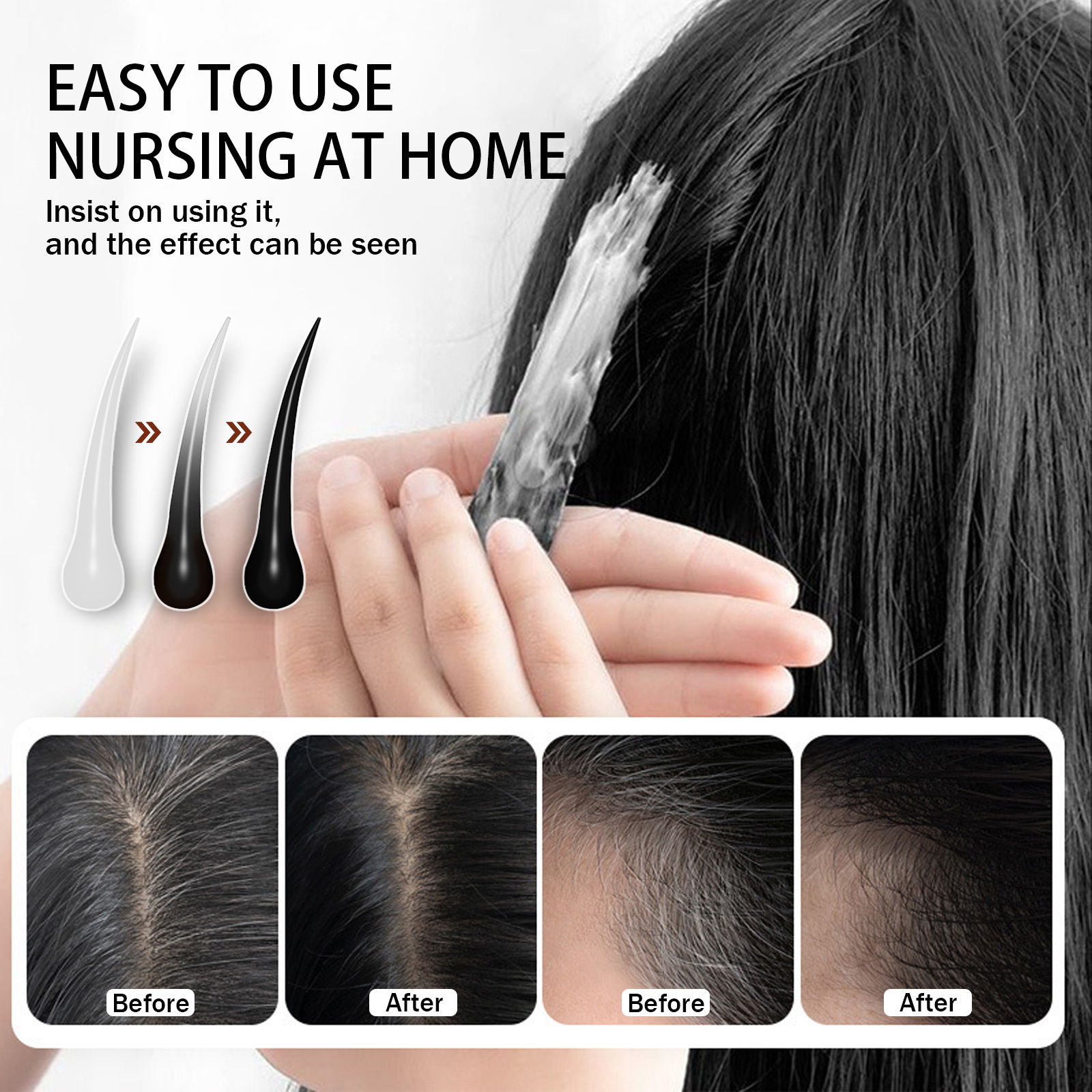 Hair Shampoo Hair Black Shampoo Cover Gray Hair Moisturizing Hair Care