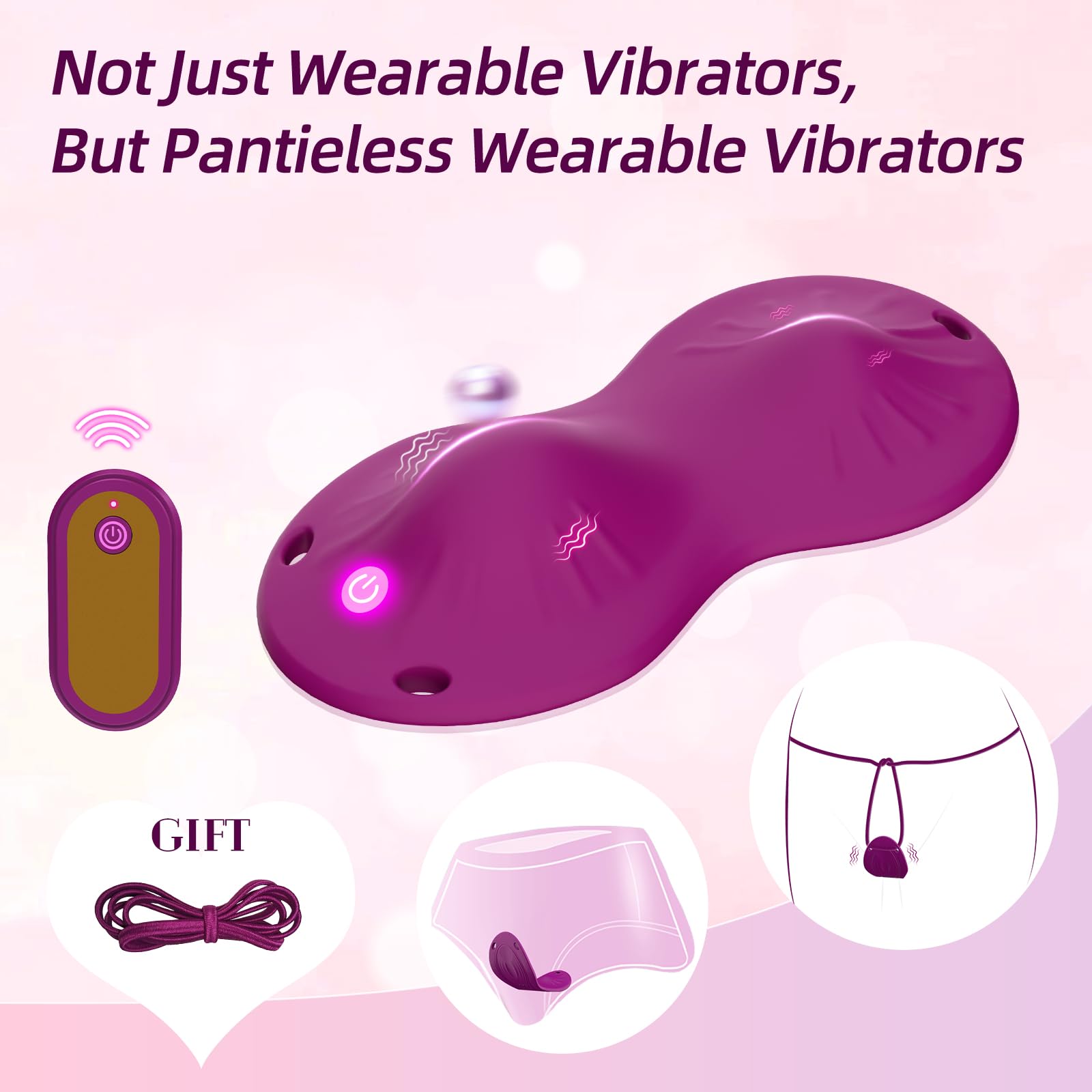 Wearable Panty Vibrators Sex Adult Toys Mini Vibrator Modes Panties Clit Stimulator Dildos Massager for Beginner Couples Women with 10 Vibration