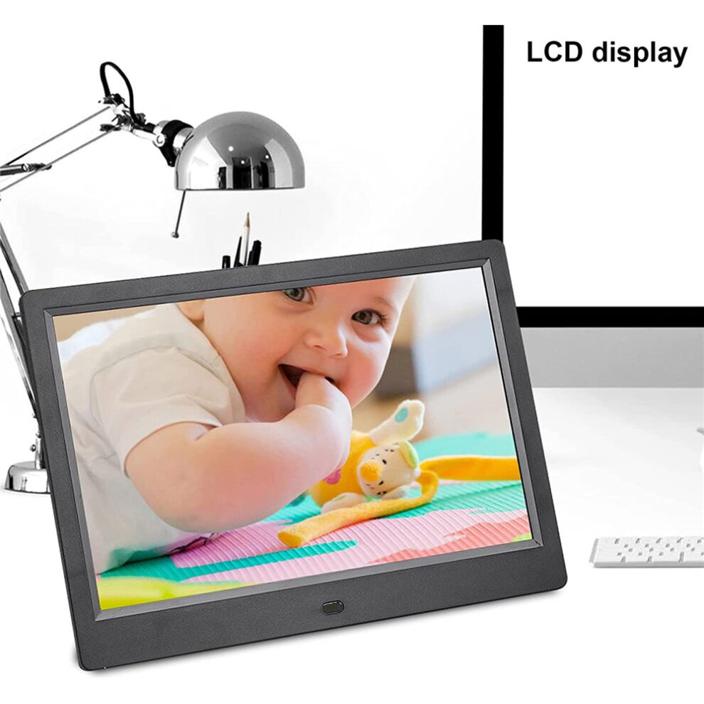 10 Inch Smart HD Digital Photo Frames Electronic Clock Picture Video Gift Black