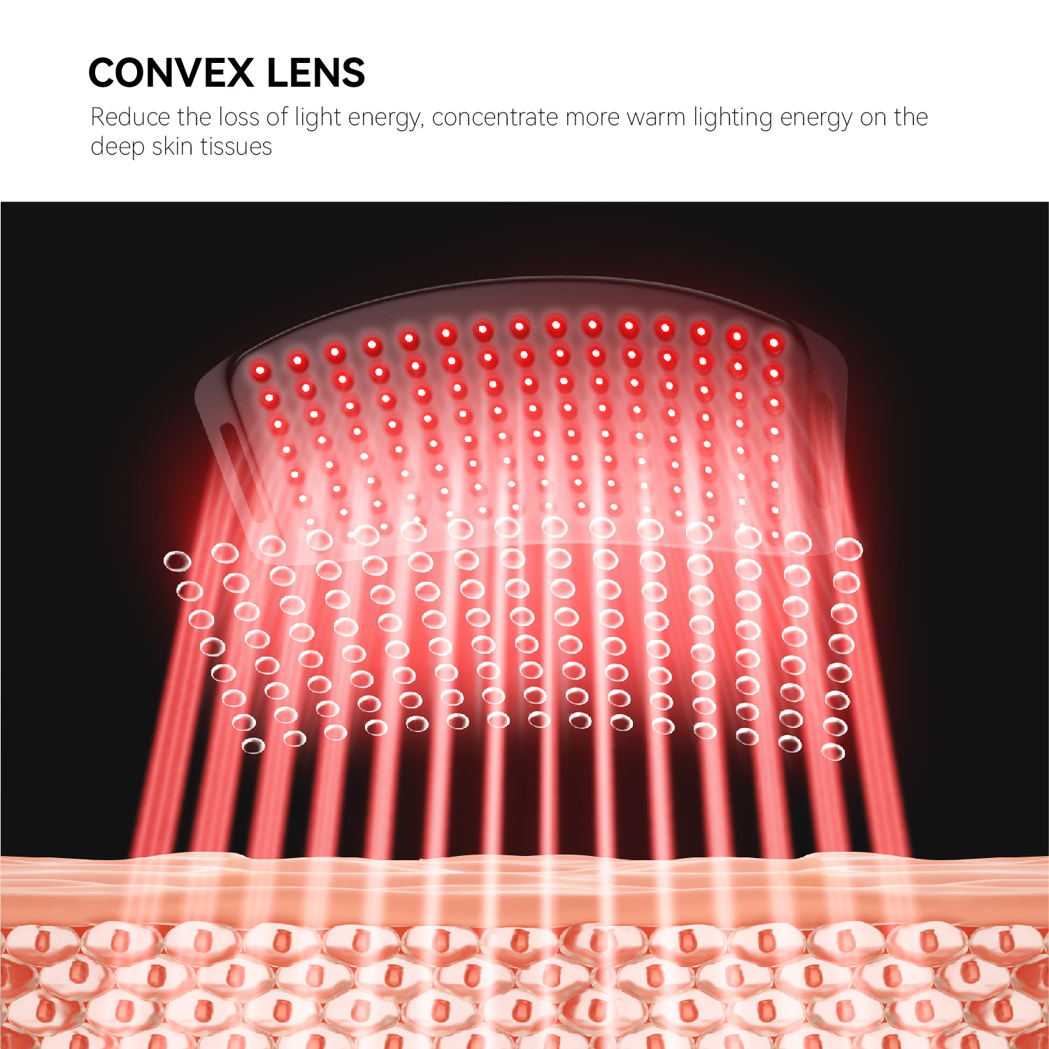 (Grey) LED Red Light Near Infrared Therapy Mask LED Light Machine Honeycomb Matrix Anti-scalding Light Source Wireless