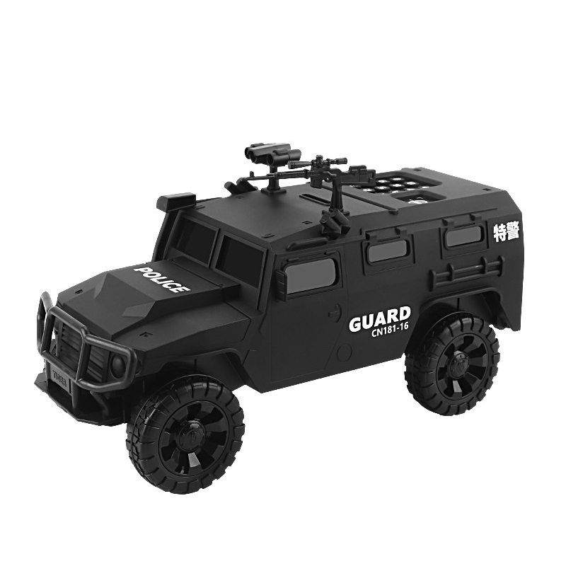 (Black) Armored Car Piggy Bank Money Bank Toy Car Face Recognition  for Kids Children for Birthday Festival Gift