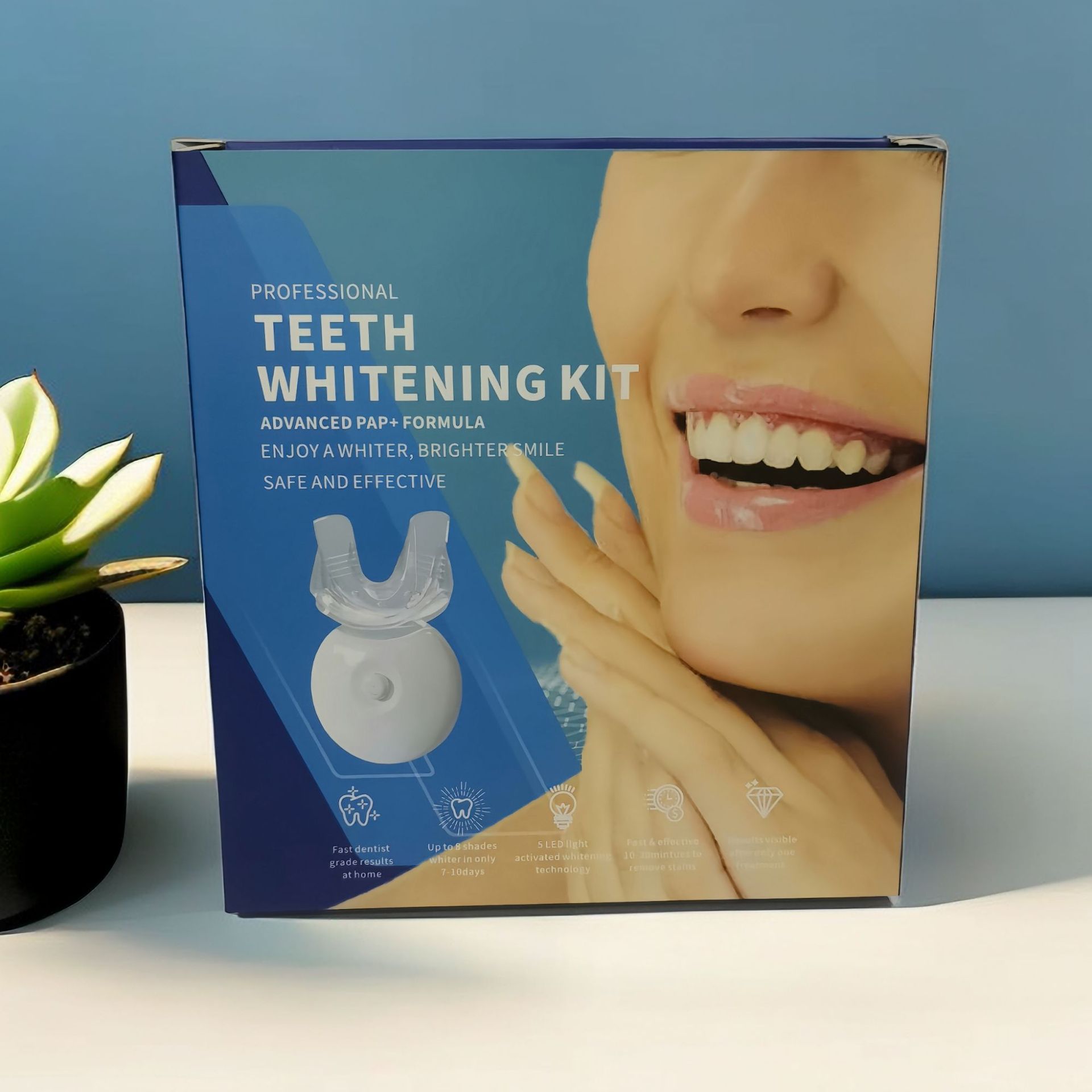 Teeth Whitening Kit Pap Teeth Whitener for Sensitive Teeth Professional Tooth Whitening Kit Dental Tools with Mouth Tray Teeth Whitening Gels