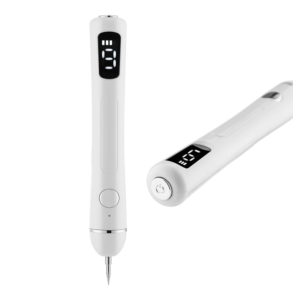 Electric Plasma Pen 9 Modes Auto Blackhead Skin Tag Mole Removal Neck Wart Freckle Nevus Dark Spot Black Dots Face Beauty Skin Care Machine LCD Display