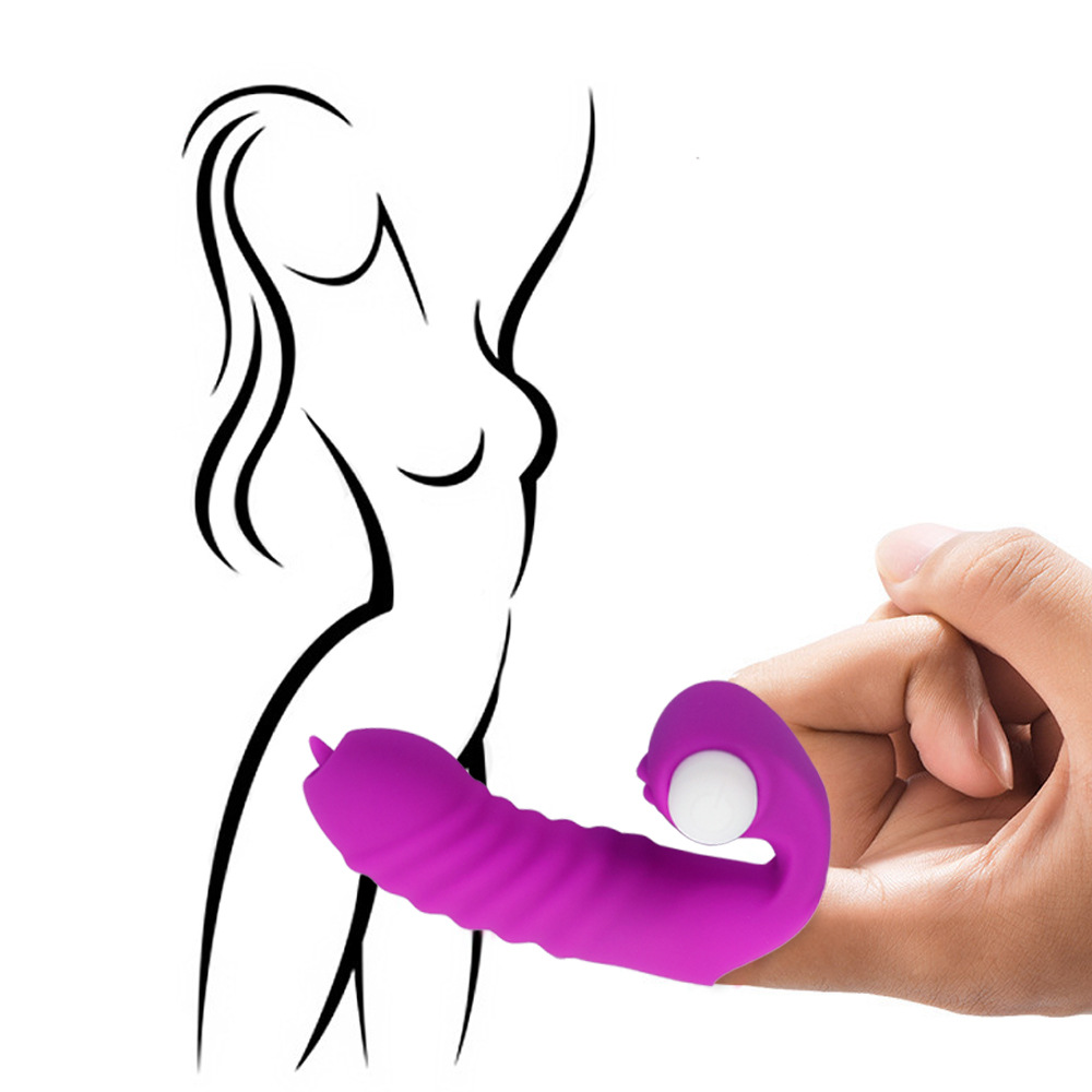 (Purple) Vibrator Dildo Finger Sleeve Female Masturbator Clit Stimulate Tongue Licking Massager Anal Plug Vagina Erotic Exotic Accessories Sex Toys For Women Age 18