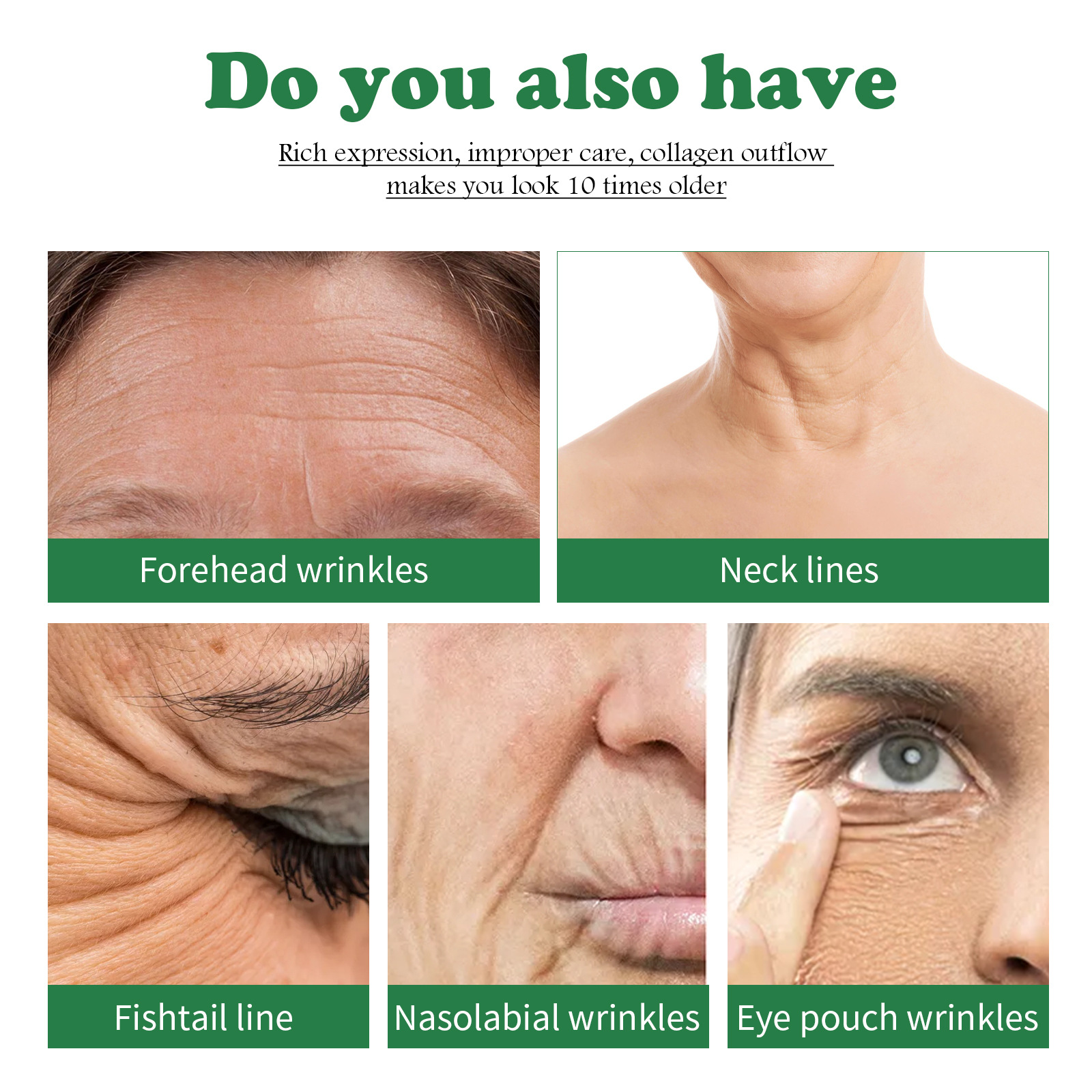 EELHOE Intensive Anti Aging Serum Collagen Booster Facial Fade Fine Line  Moisturizing Essence Anti Wrinkle Remove