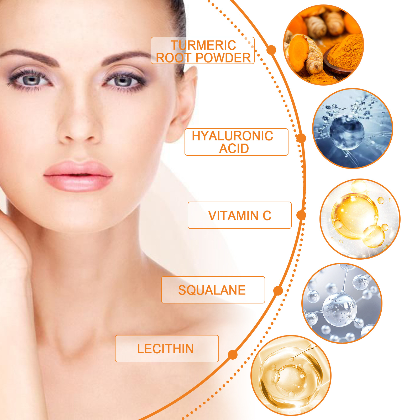 (1 PC) Firming Eye Cream Fades Fine Lines Reduce Bags Anti Dark Circles Wrinkle Remove Puffiness Tumeric Vitamin C Booster Eye Care Cream Nourishing Moisturize