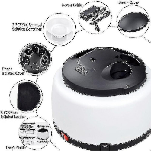Uk Plug Electric Steam Nail Polish Remover 36w Uv Led Nail Gel Nail Remover Machine Steam Off Nail Steamer