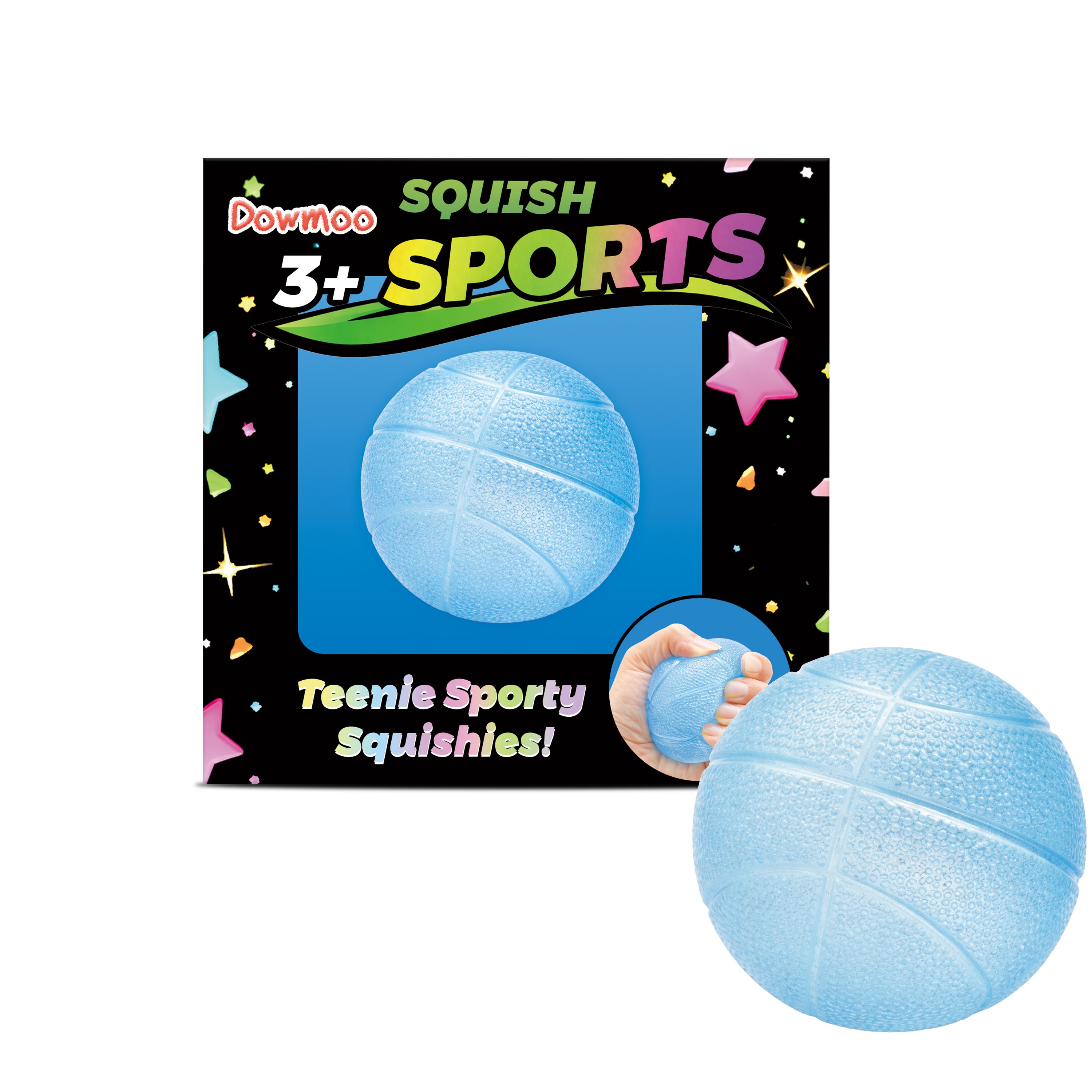 (Blue~basketball) Candy Maltose Cube Kneading Music Kneading Slow Rebound Magic Ball Stress Relieving Artifact Party Gift Relieving Tool