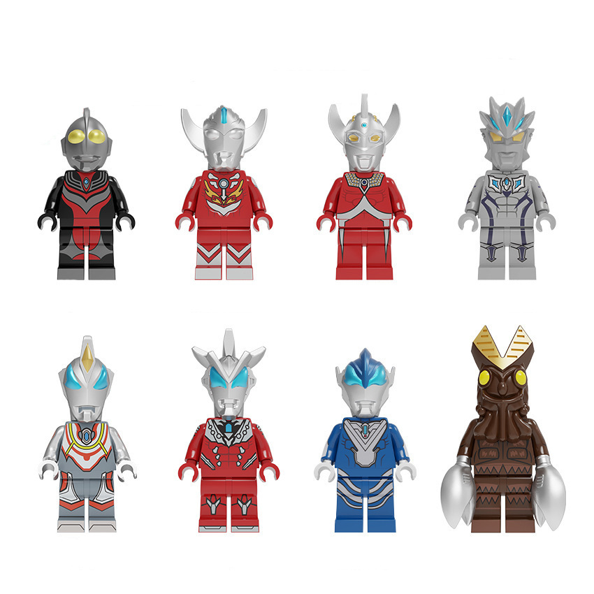 (Ultraman B) Space Hero Ultraman Action Mini Figures and Building Blocks Toys Role play Encourage Imaginative Play Gift Choice For Kids