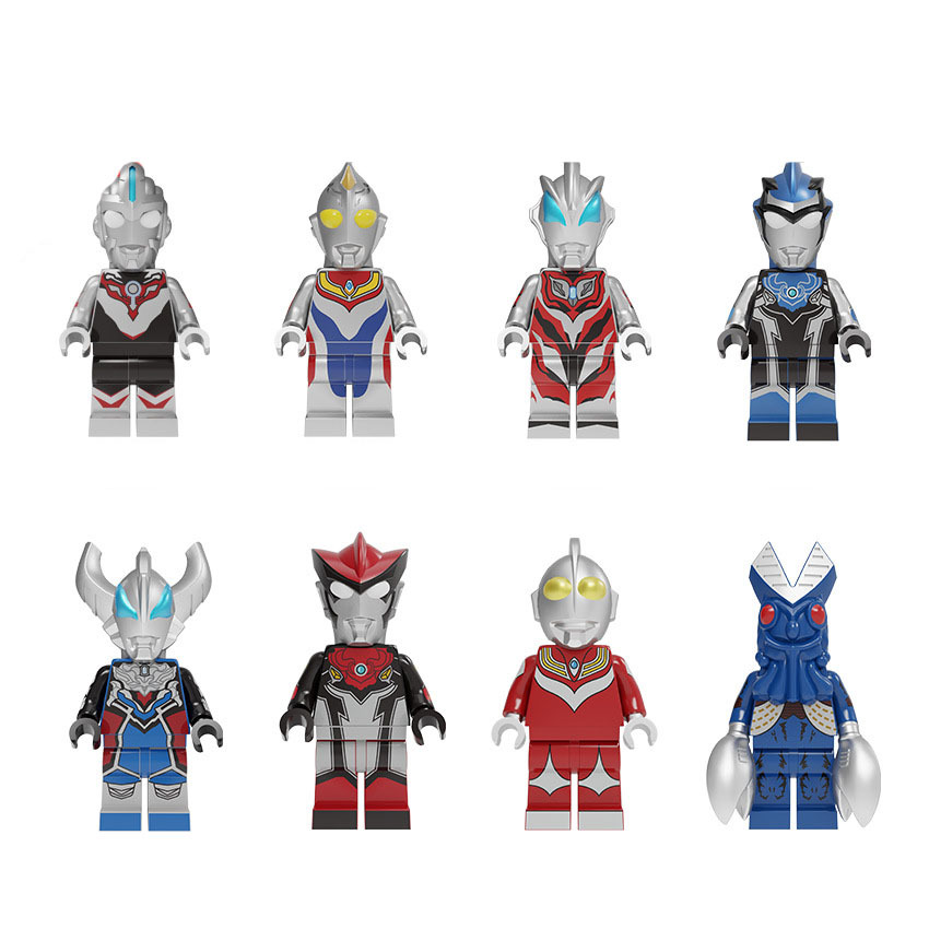 (Ultraman B) Space Hero Ultraman Action Mini Figures and Building Blocks Toys Role play Encourage Imaginative Play Gift Choice For Kids