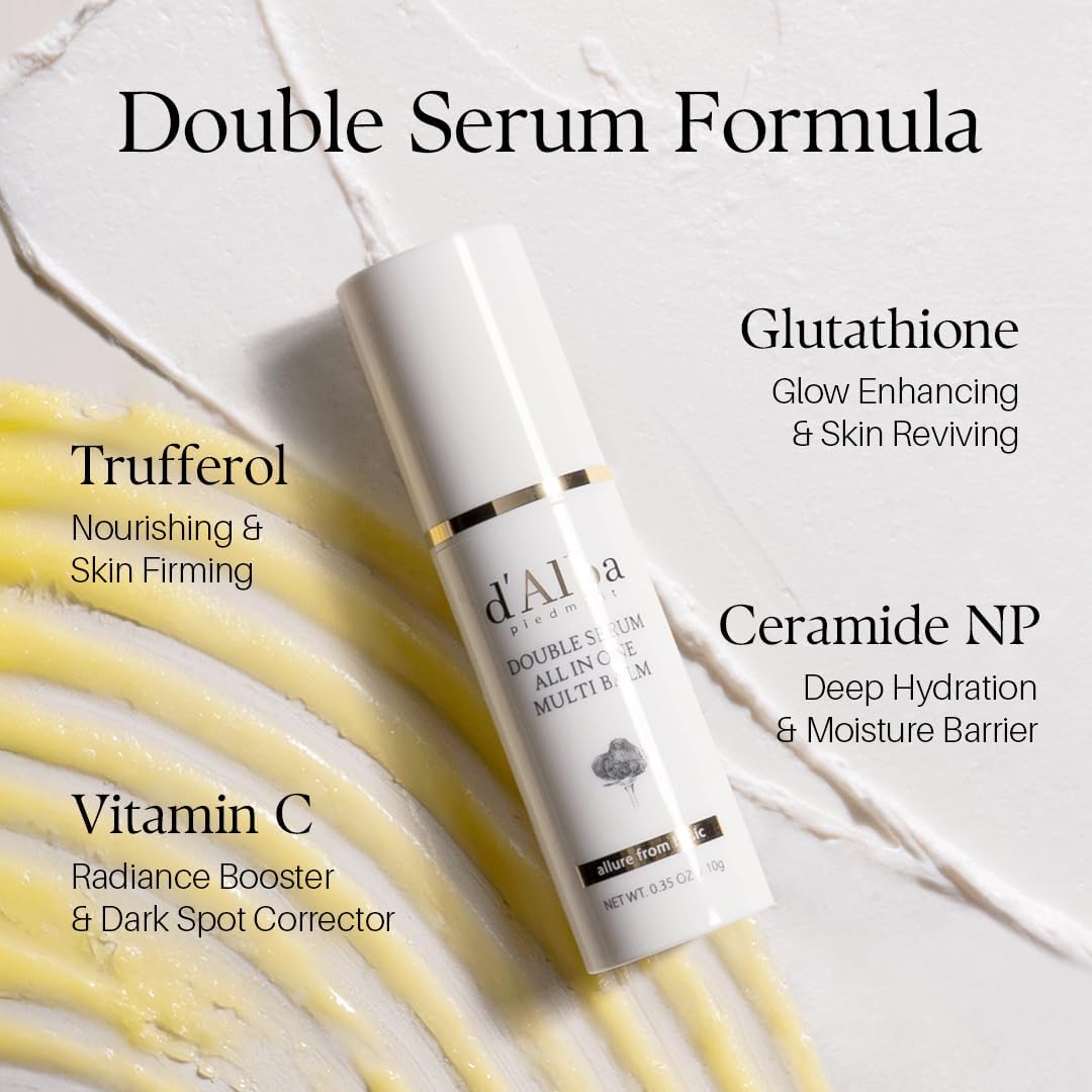 dAlba Italian White Truffle Double Serum 10g All-in-one Multi Balm Treatment Moisture Fine Lines Fading Dry Sensitive Skin Glowy Serum Stick Korean Skincare