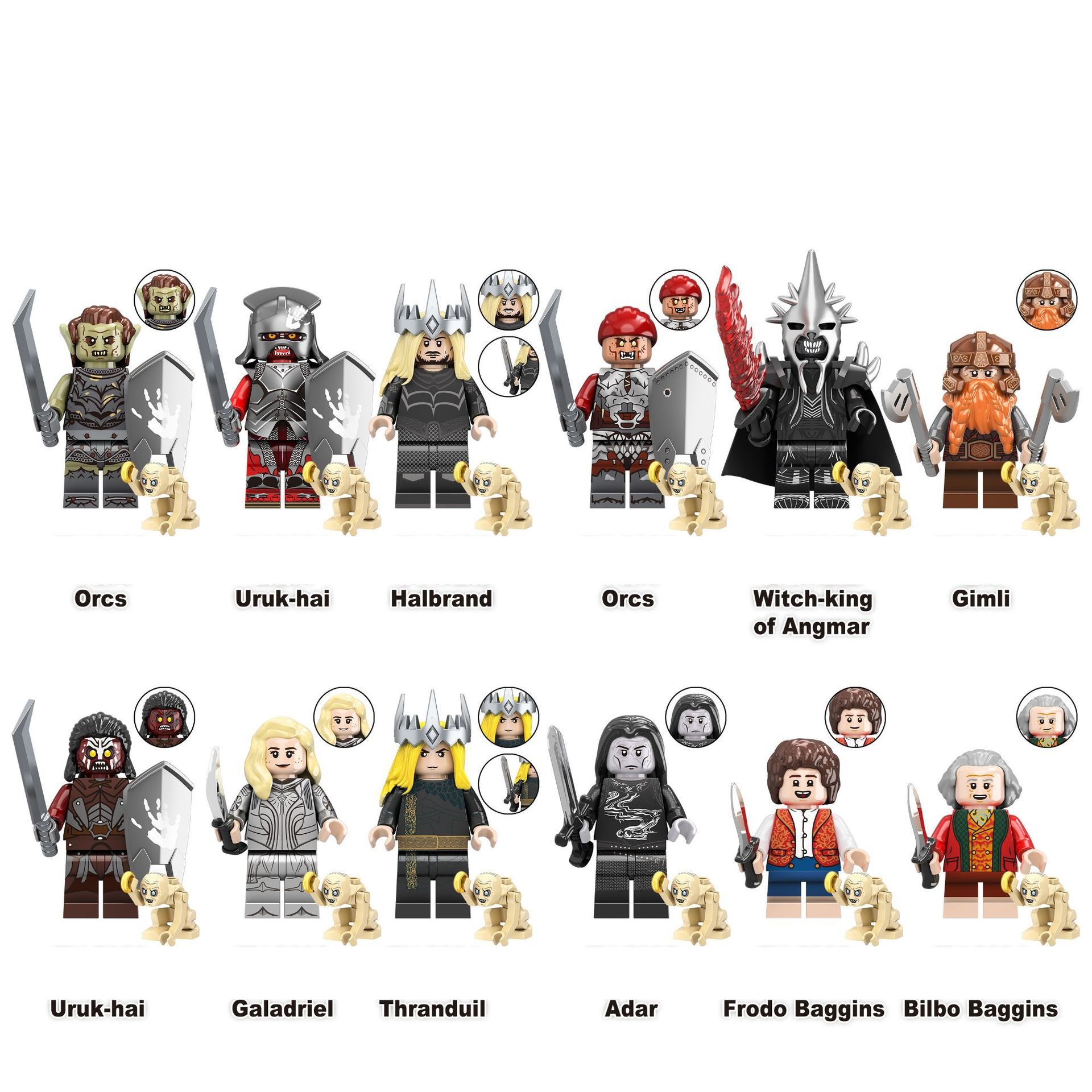 Kids Building Blocks The Lord of Ring Minifigures Toys Birthday Gift Fit Lego