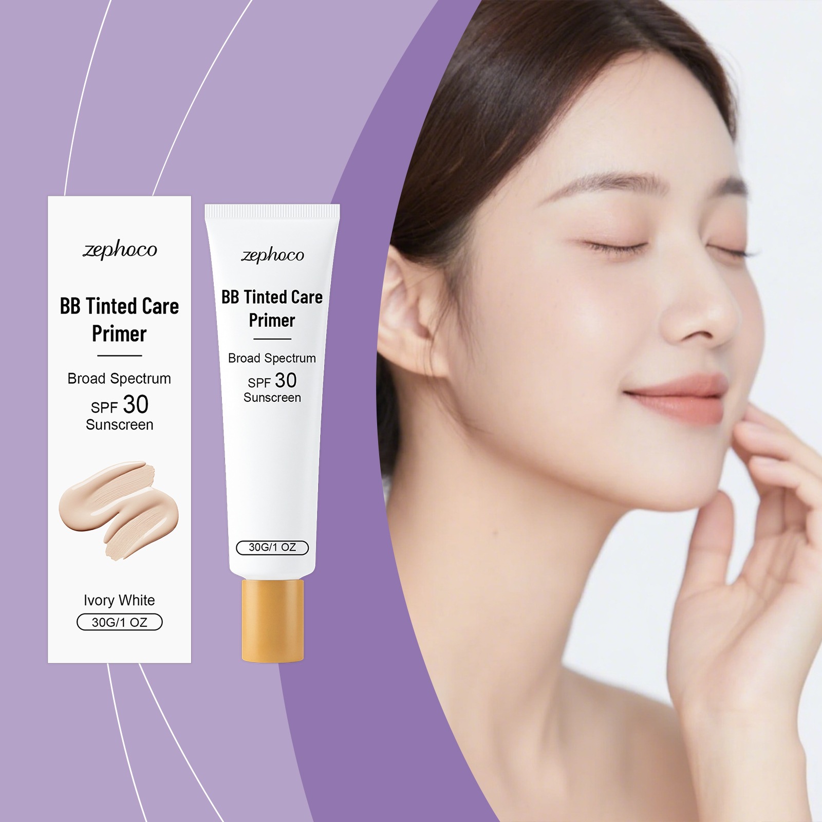 Tinted Protective Primer Ivory For Smoothing Evening Skin Tone And Natural Makeup Finish All Skin Types