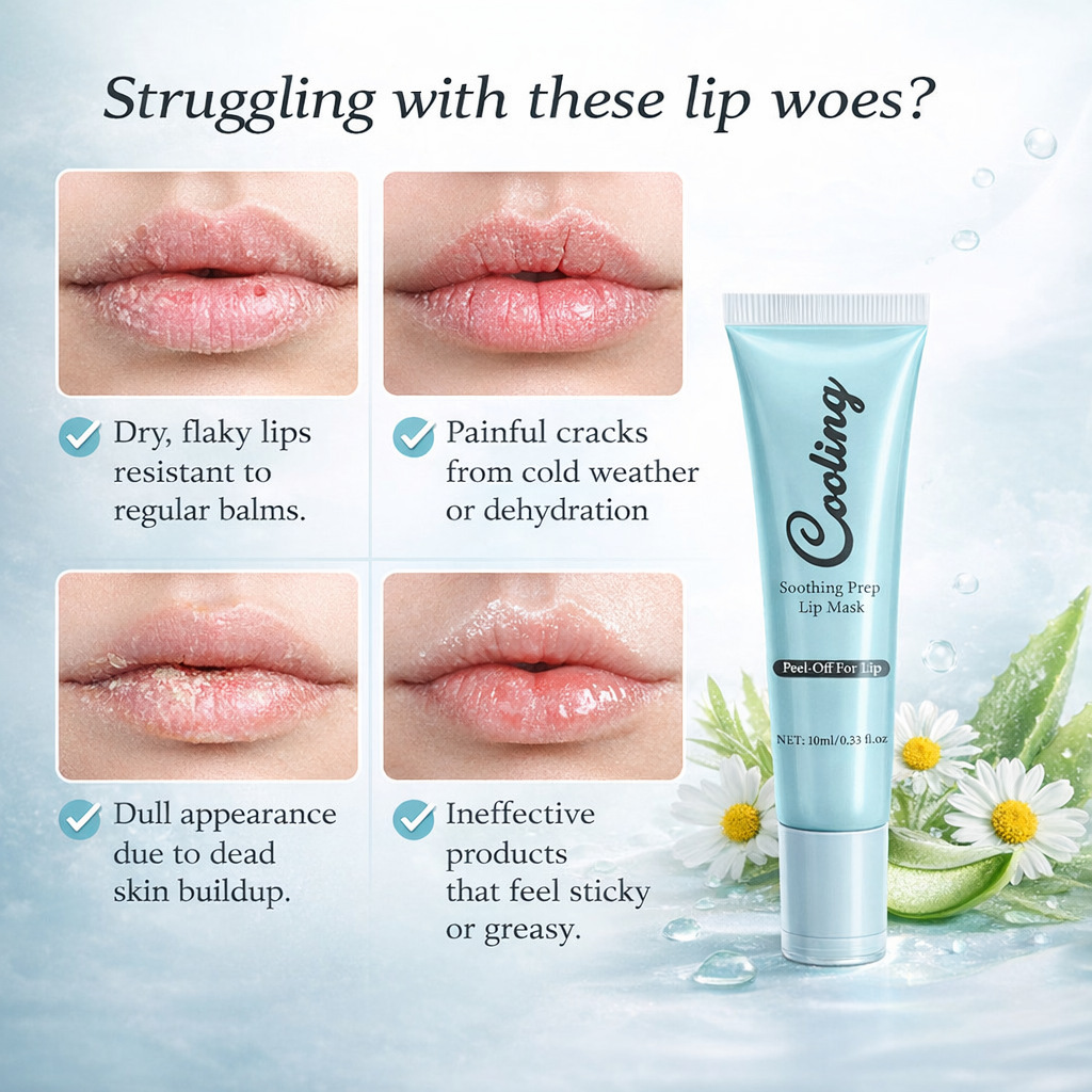 Soothing Lip Pre Treatment Mask For Dry Chapped Lips Daily Moisturizing And Protective Base 10ml