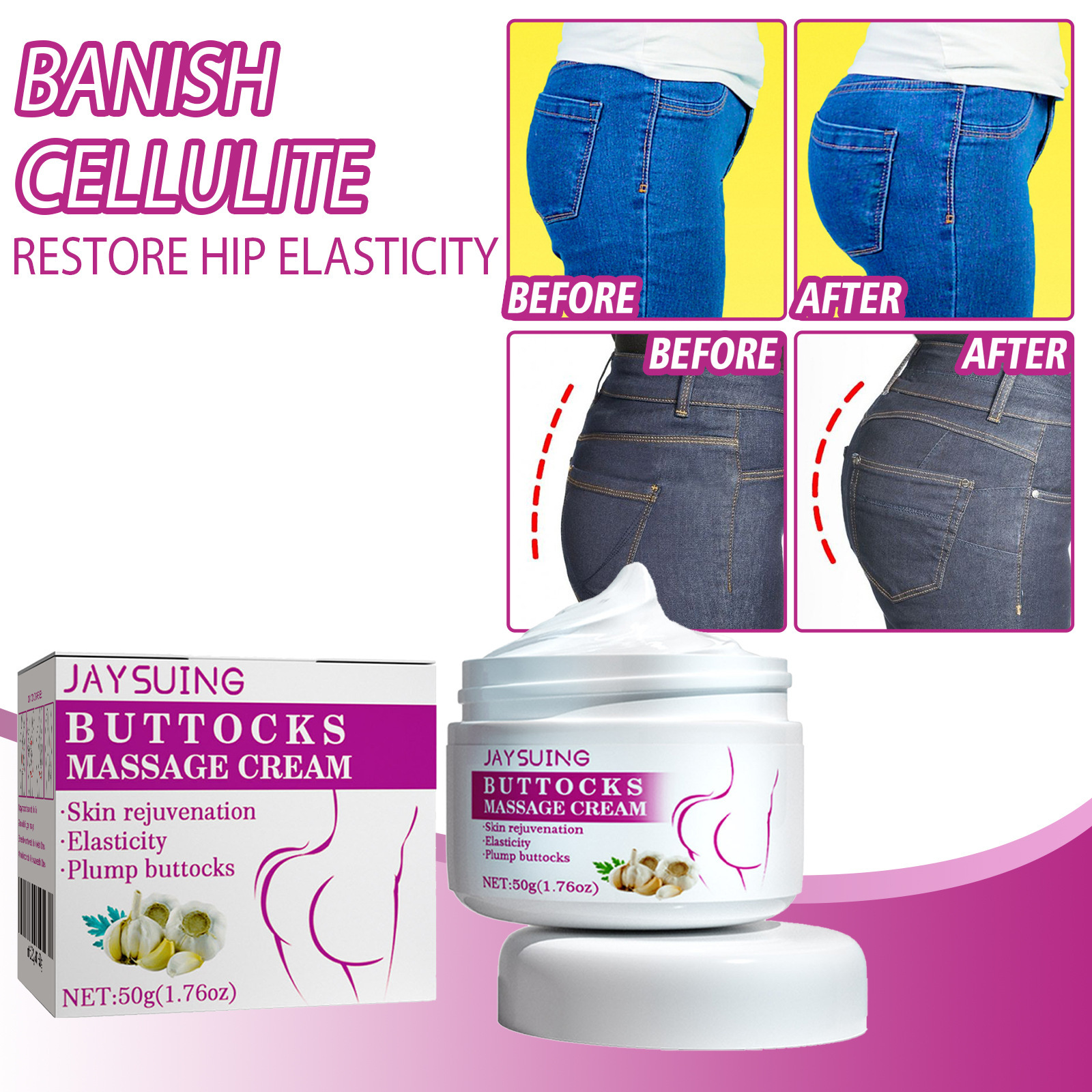 Buttock Firming Cream Moisturizing Nourishing Peach Hip Sculpting For Daily Skin Care Smoothing And Toning