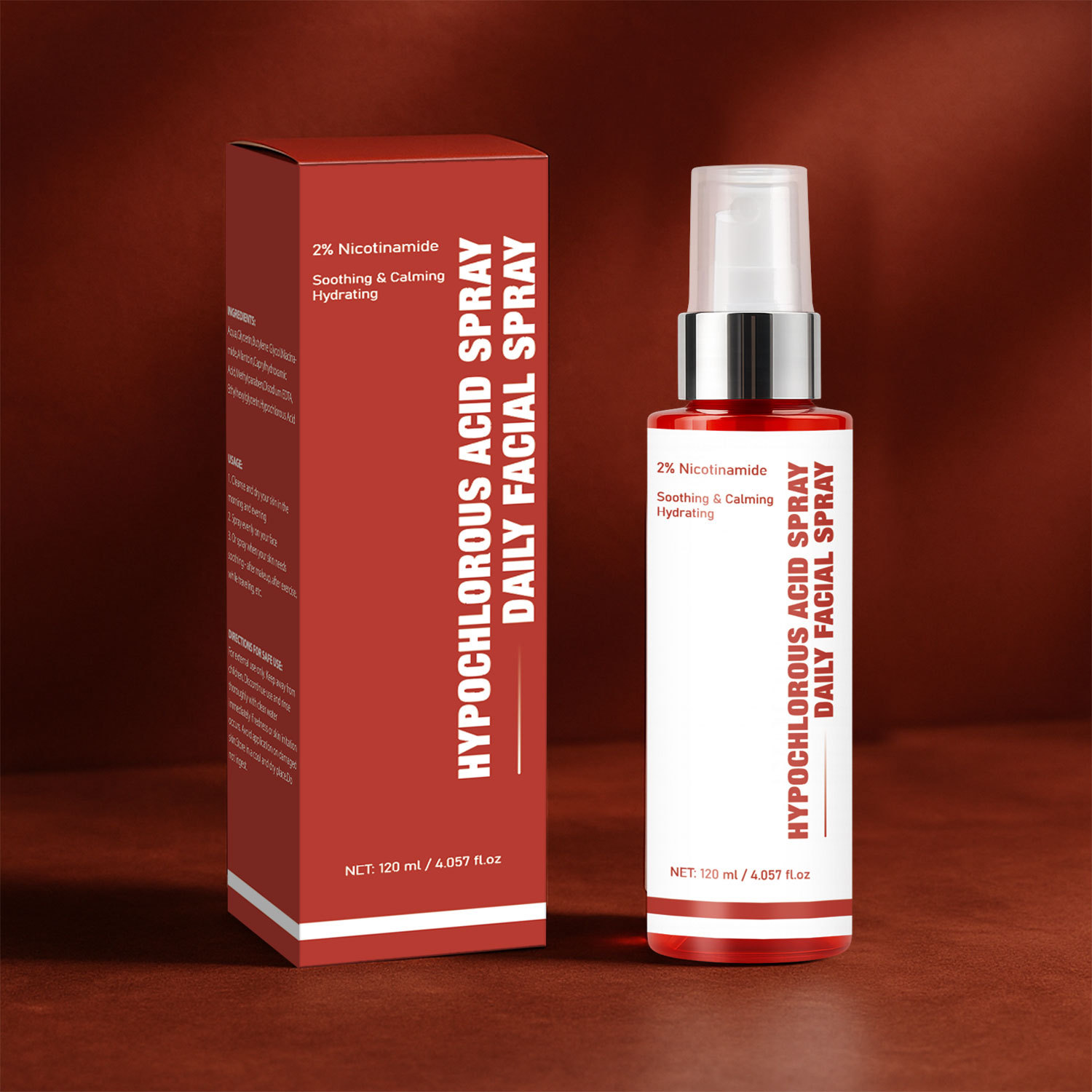 Hypochlorous Acid Facial Spray Hydrating Soothing Refreshing For Daily Face Skin Care Moisture Balancing Treatment 120ml