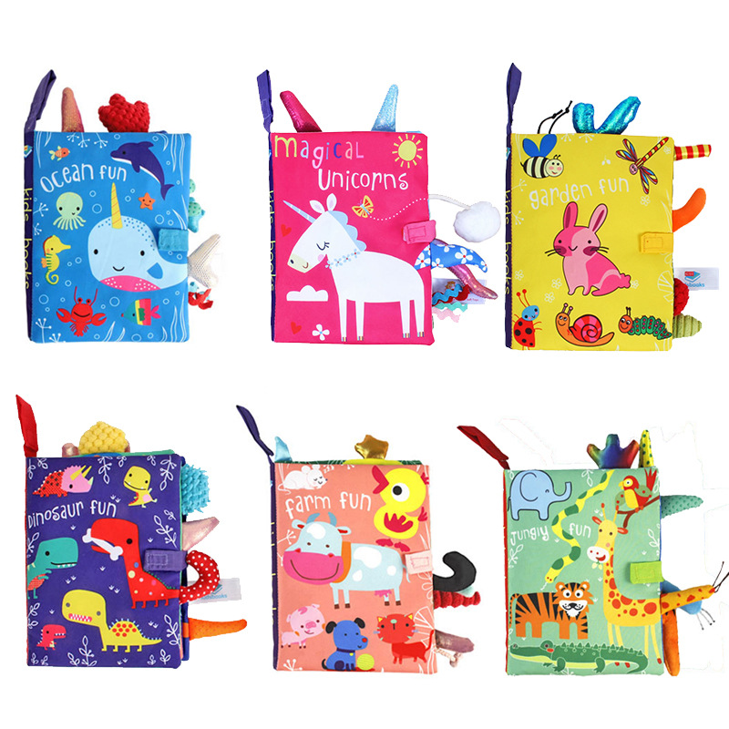 (rabbit) New Baby Rattles Mobiles Toy Soft Animal Cloth Book Newborn Stroller Hanging Bebe Early Learning Educate Baby Toys Kids Gifts