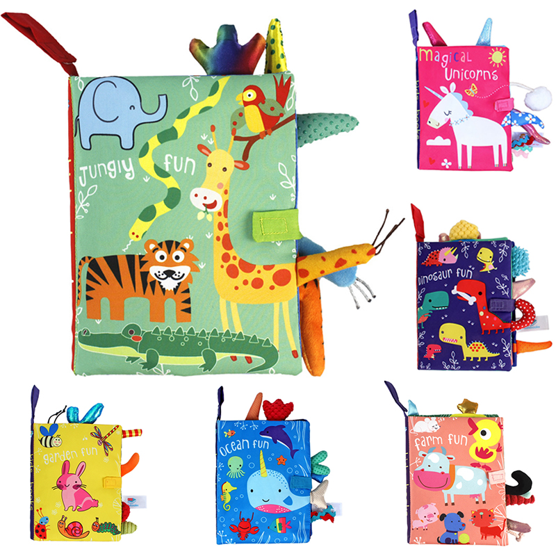 (rabbit) New Baby Rattles Mobiles Toy Soft Animal Cloth Book Newborn Stroller Hanging Bebe Early Learning Educate Baby Toys Kids Gifts