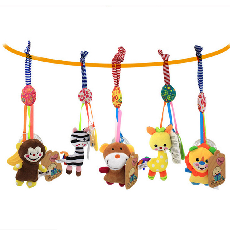 (lion 799) New Baby Rattles Bell Toy Stroller Mobile Infant Rattle Animal Speelgoed Pendant Crib Bed Teether Hanging Toy Newborn Gifts