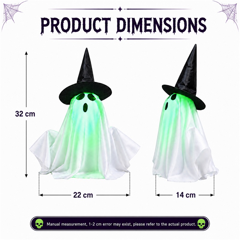 Electric Lifting Little Ghost Halloween New Prop Toy Ornament Scary Hanging Ghost Pumpkin Lamp
