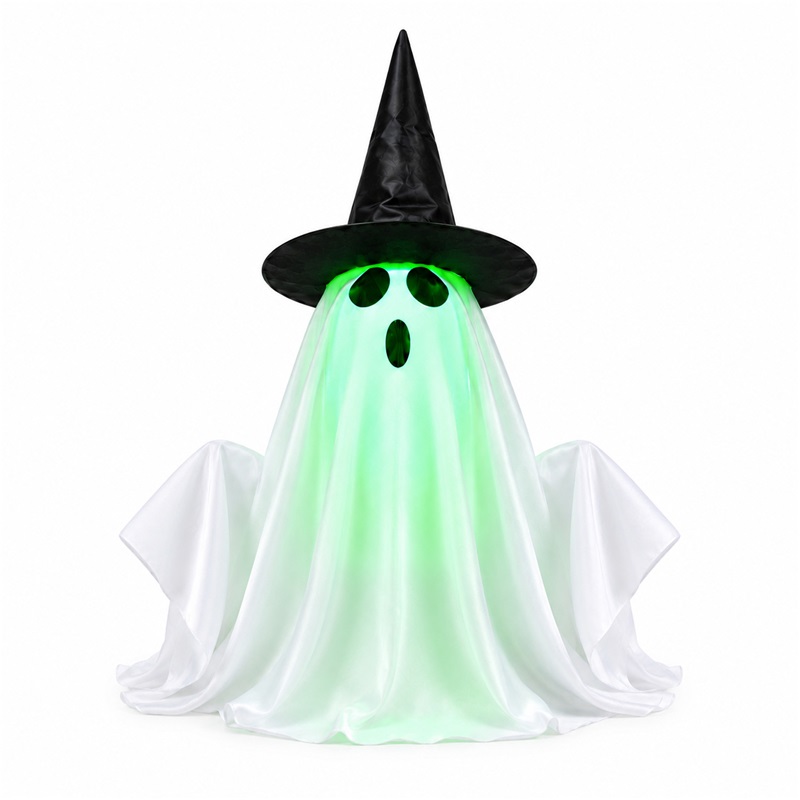 Electric Lifting Little Ghost Halloween New Prop Toy Ornament Scary Hanging Ghost Pumpkin Lamp