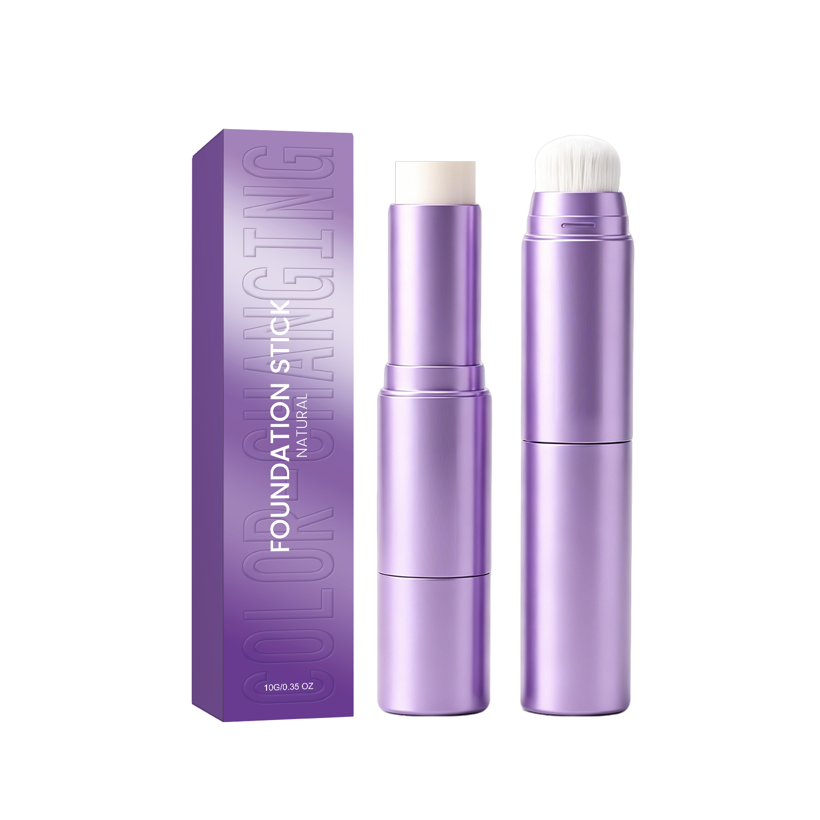 Two In One Color Changing Foundation Stick Hydrating Sheer Light Nude Flawless Daily Long Lasting Smooth
