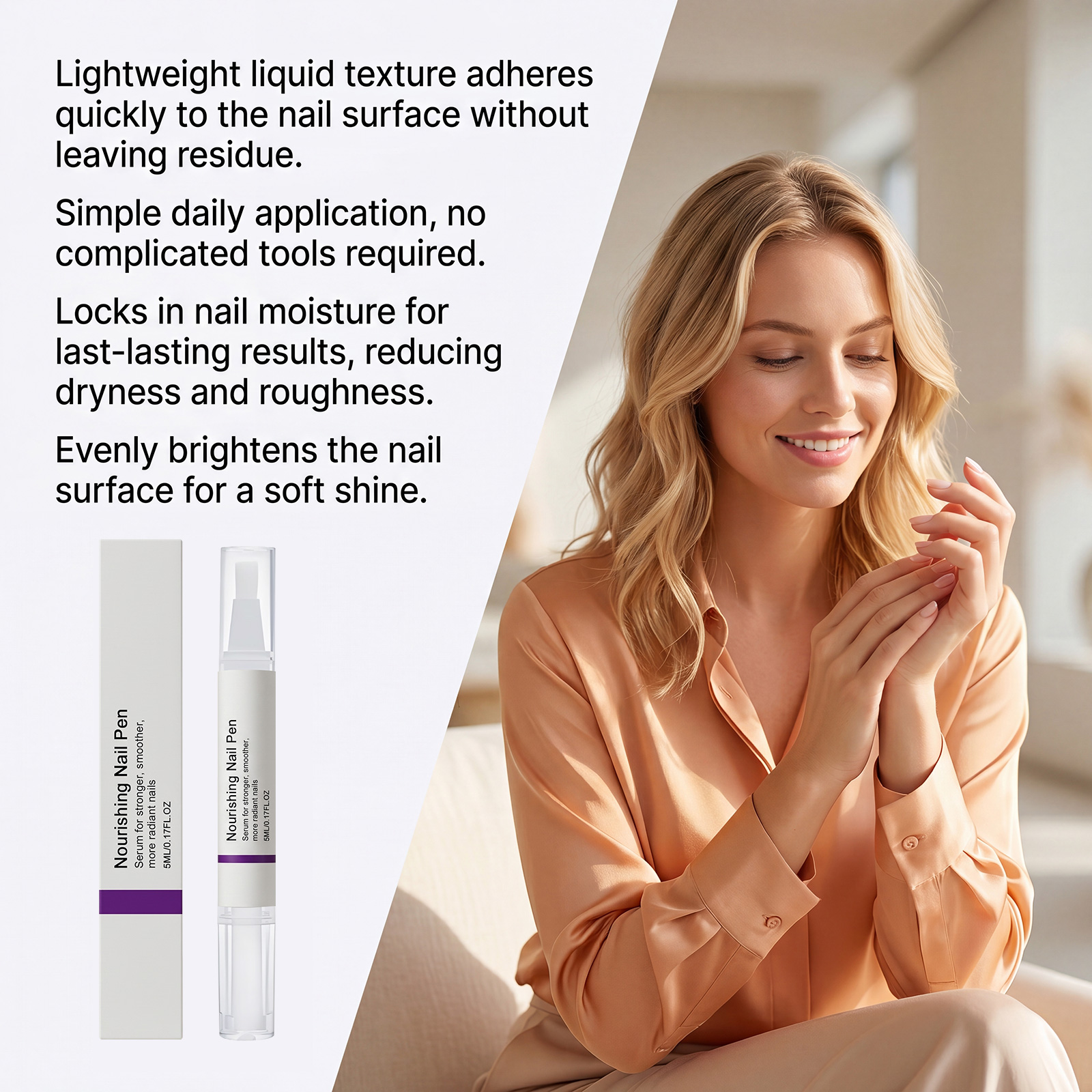 Moisturizing Nail Care Pen Nourish Gentle Protect Portable Nutrient Liquid Hand Manicure Skin Surface Nail Texture Daily Beauty